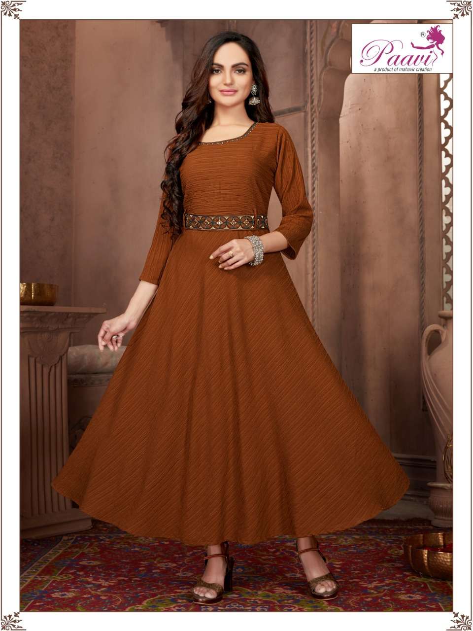 LEYSA VOL-4 BY PAAVI 01 TO 08 SERIES BEAUTIFUL STYLISH FANCY COLORFUL CASUAL WEAR & ETHNIC WEAR GEORGETTE GOWNS AT WHOLESALE PRICE