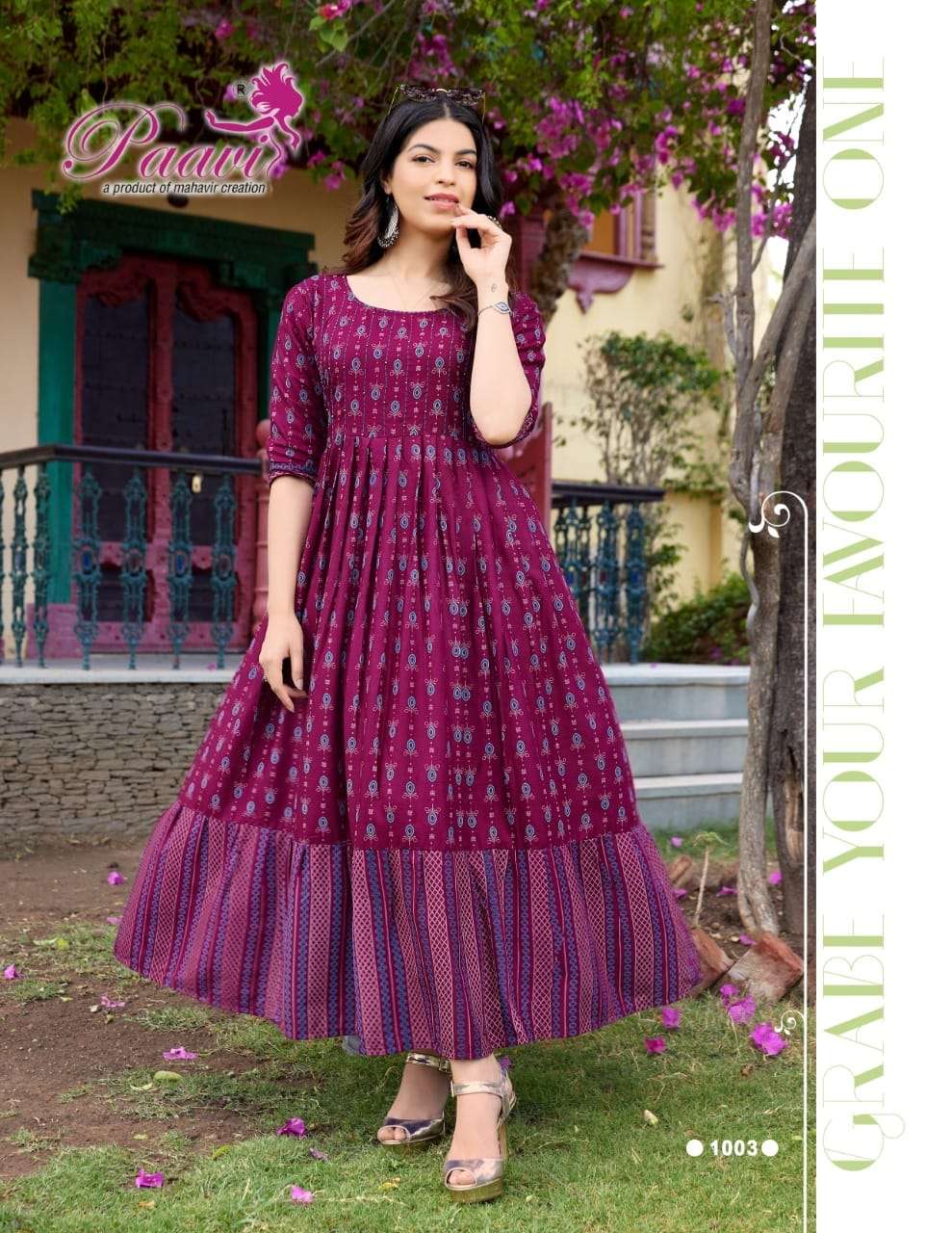 AARADHYA VOL-1 BY PAAVI 1001 TO 1010 SERIES BEAUTIFUL STYLISH FANCY COLORFUL CASUAL WEAR & ETHNIC WEAR HEAVY RAYON GOWNS AT WHOLESALE PRICE