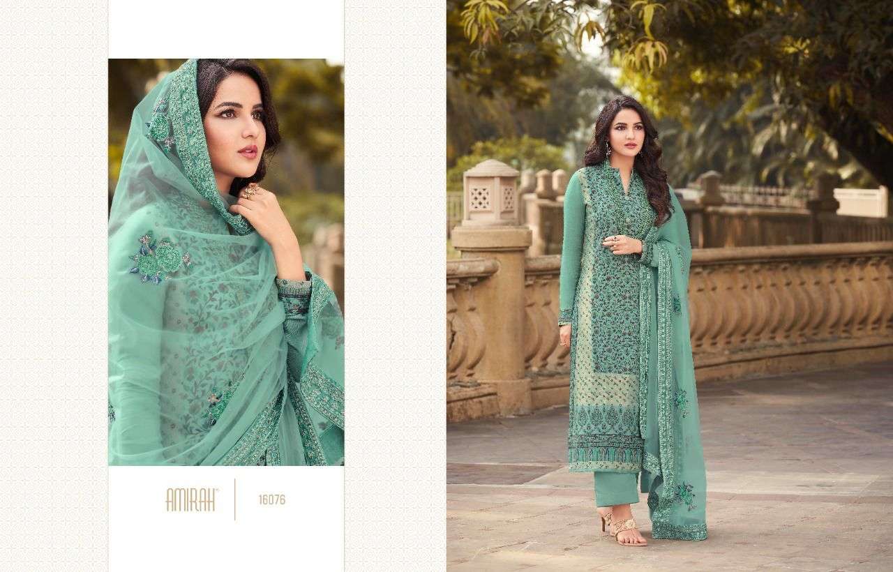 Handloom Vol-2 By Amirah 16071 To 16076 Series Beautiful Suits Stylish Colorful Fancy Casual Wear & Ethnic Wear Pure Viscose Jacquard Embroidered Dresses At Wholesale Price