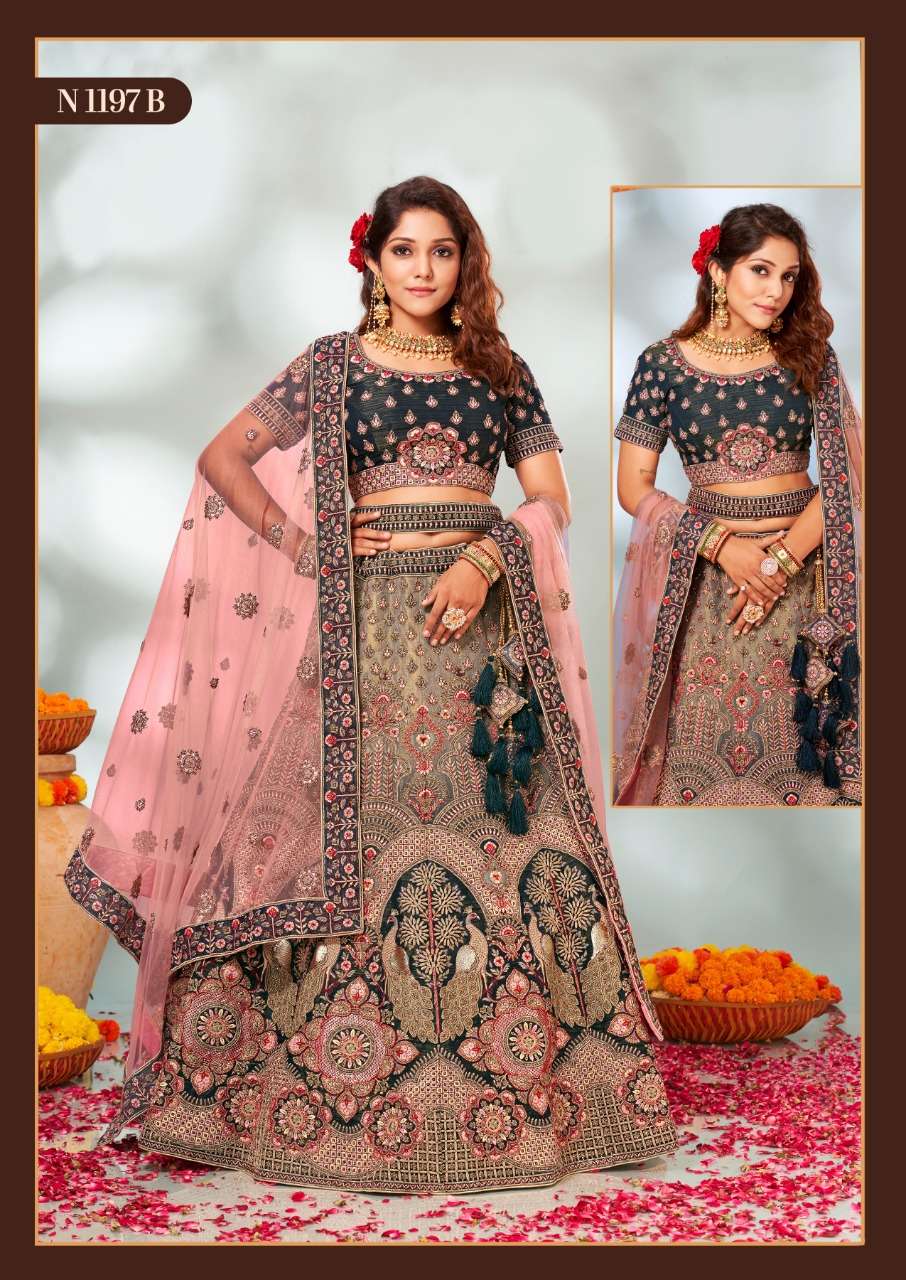 SUHAGAN BY MAHOTSAV CREATION WEAR BRIDAL COLLECTION BEAUTIFUL STYLISH COLORFUL FANCY PARTY WEAR & OCCASIONAL WEAR VELVET LEHENGAS AT WHOLESALE PRICE