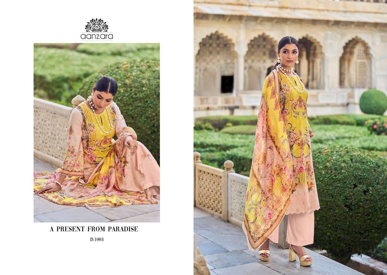 AMRAH BY AANZARA 1001 TO 1006 SERIES DESIGNER SUITS BEAUTIFUL FANCY COLORFUL STYLISH PARTY WEAR & OCCASIONAL WEAR PURE RAYON COTTON DRESSES AT WHOLESALE PRICE
