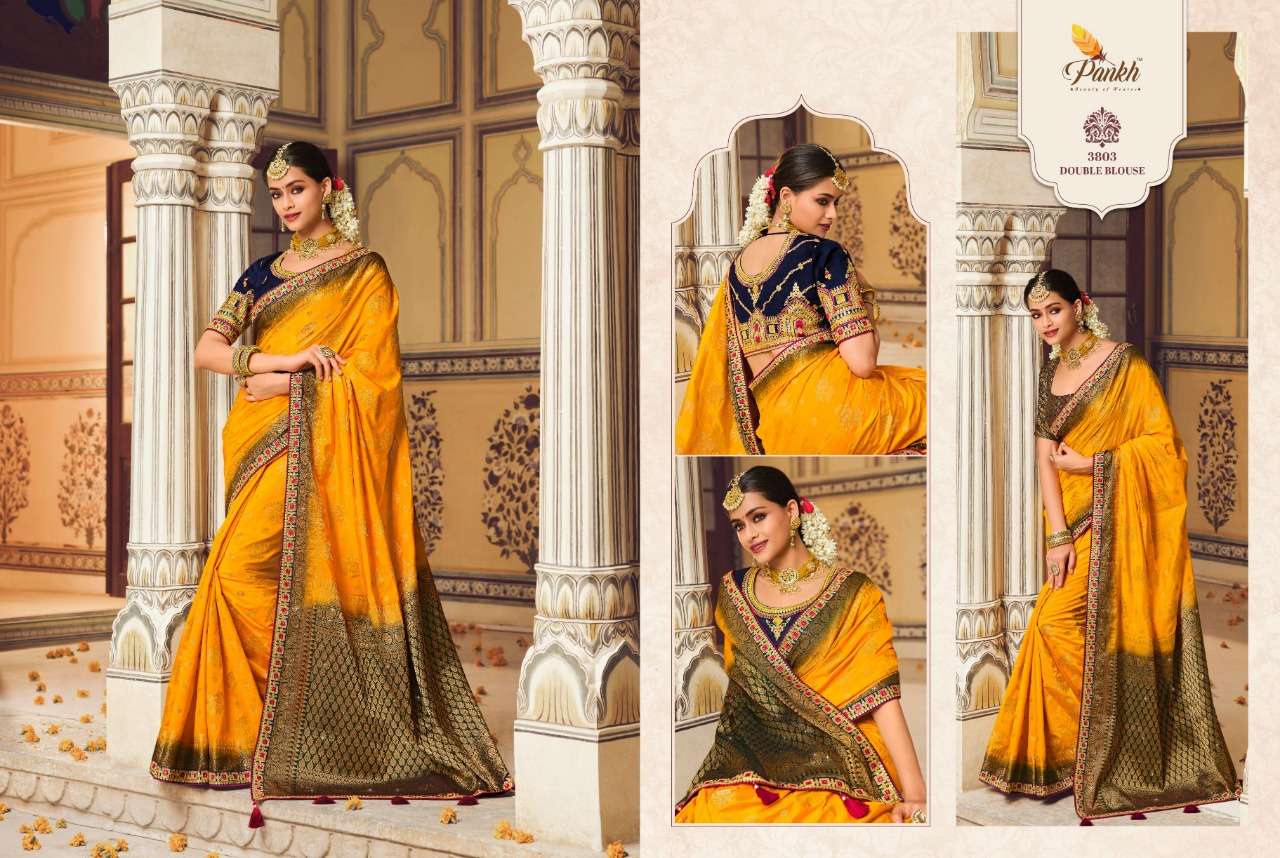 Pakhi Vol-1 By Pankh Creation 3801 To 3813 Series Indian Traditional Wear Collection Beautiful Stylish Fancy Colorful Party Wear & Occasional Wear Banarasi Silk Sarees At Wholesale Price