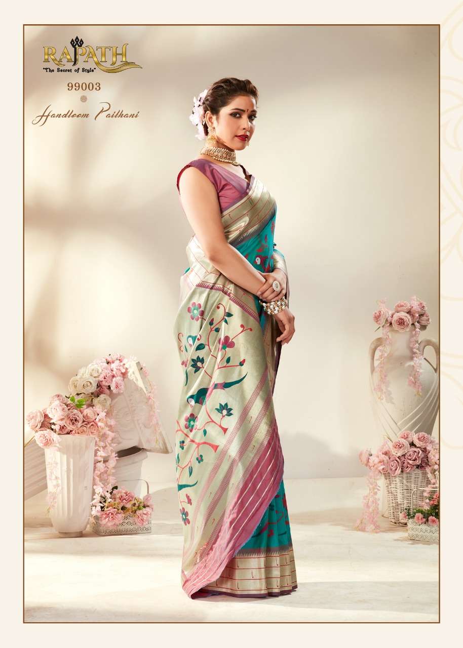 Tanishq Paithani Silk By Rajpath 99001 To 99006 Series Indian Traditional Wear Collection Beautiful Stylish Fancy Colorful Party Wear & Occasional Wear Paithani Silk Sarees At Wholesale Price