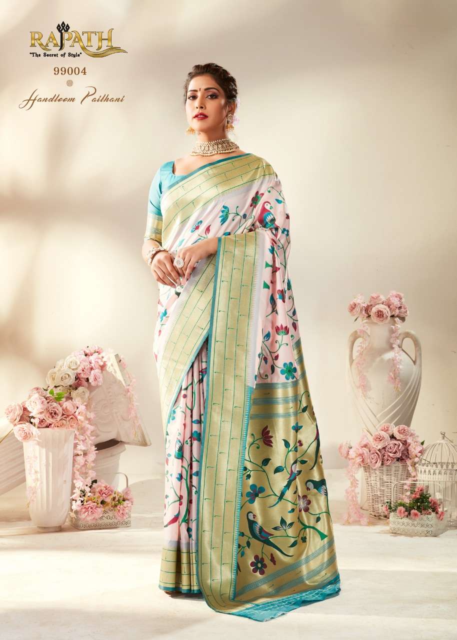 Tanishq Paithani Silk By Rajpath 99001 To 99006 Series Indian Traditional Wear Collection Beautiful Stylish Fancy Colorful Party Wear & Occasional Wear Paithani Silk Sarees At Wholesale Price