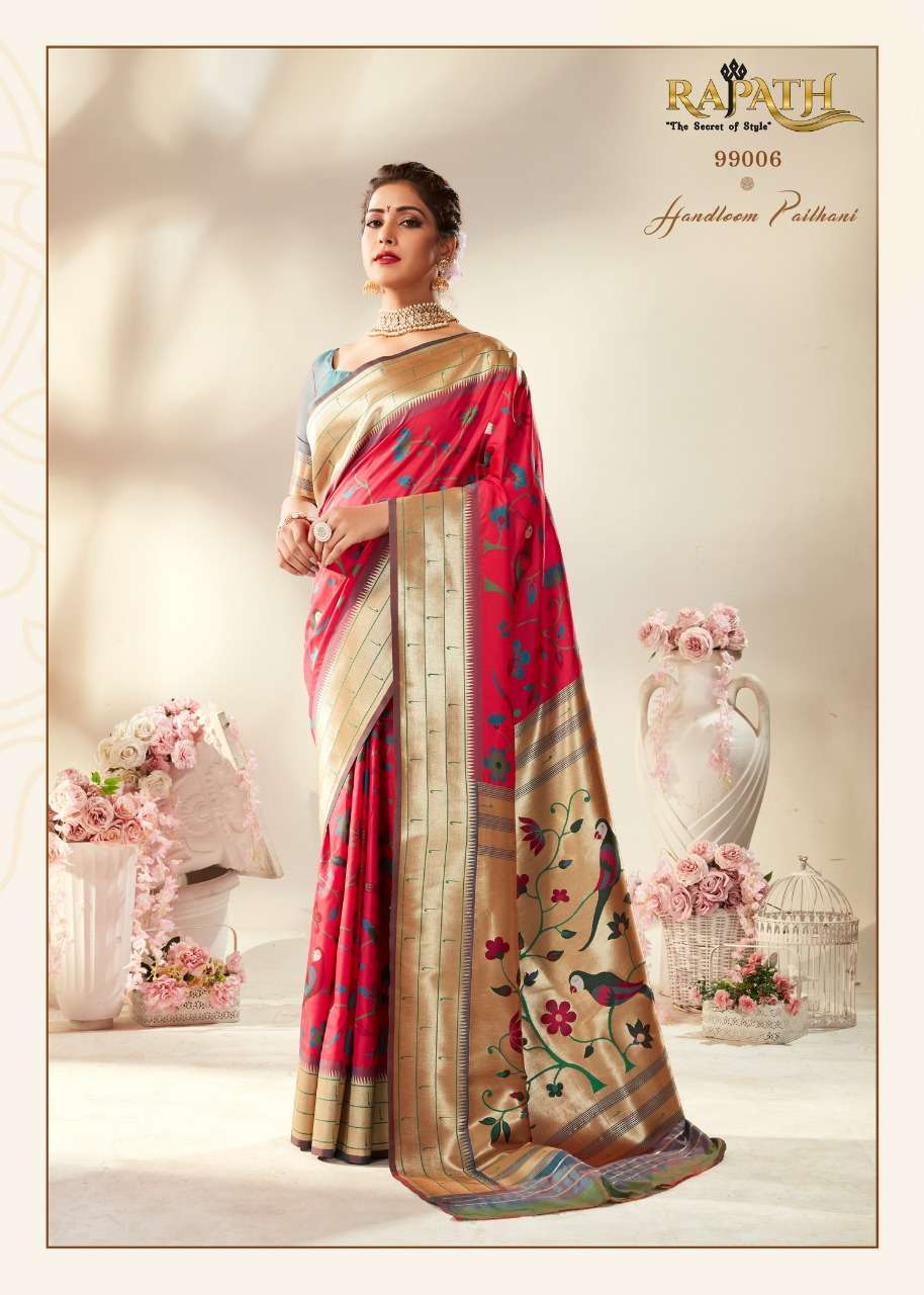 Tanishq Paithani Silk By Rajpath 99001 To 99006 Series Indian Traditional Wear Collection Beautiful Stylish Fancy Colorful Party Wear & Occasional Wear Paithani Silk Sarees At Wholesale Price