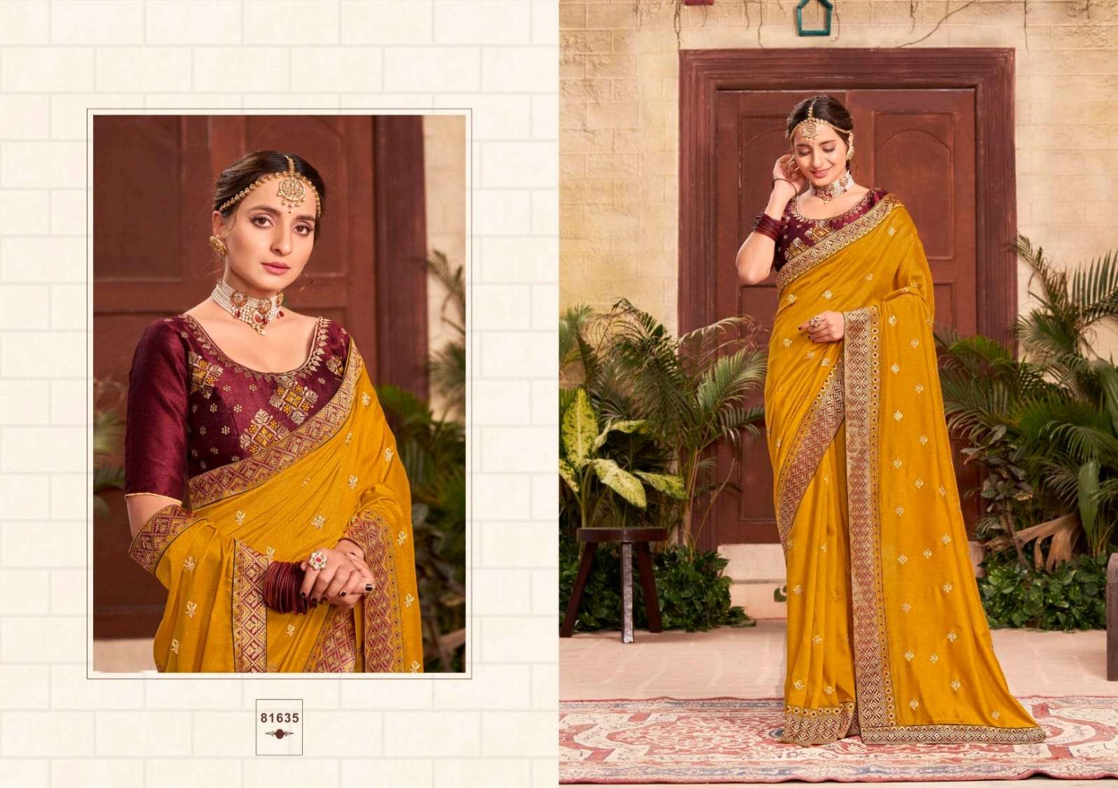 AMRUTA BY RIGHT WOMEN 81631 TO 81638 SERIES INDIAN TRADITIONAL WEAR COLLECTION BEAUTIFUL STYLISH FANCY COLORFUL PARTY WEAR & OCCASIONAL WEAR VICHITRA SAREES AT WHOLESALE PRICE