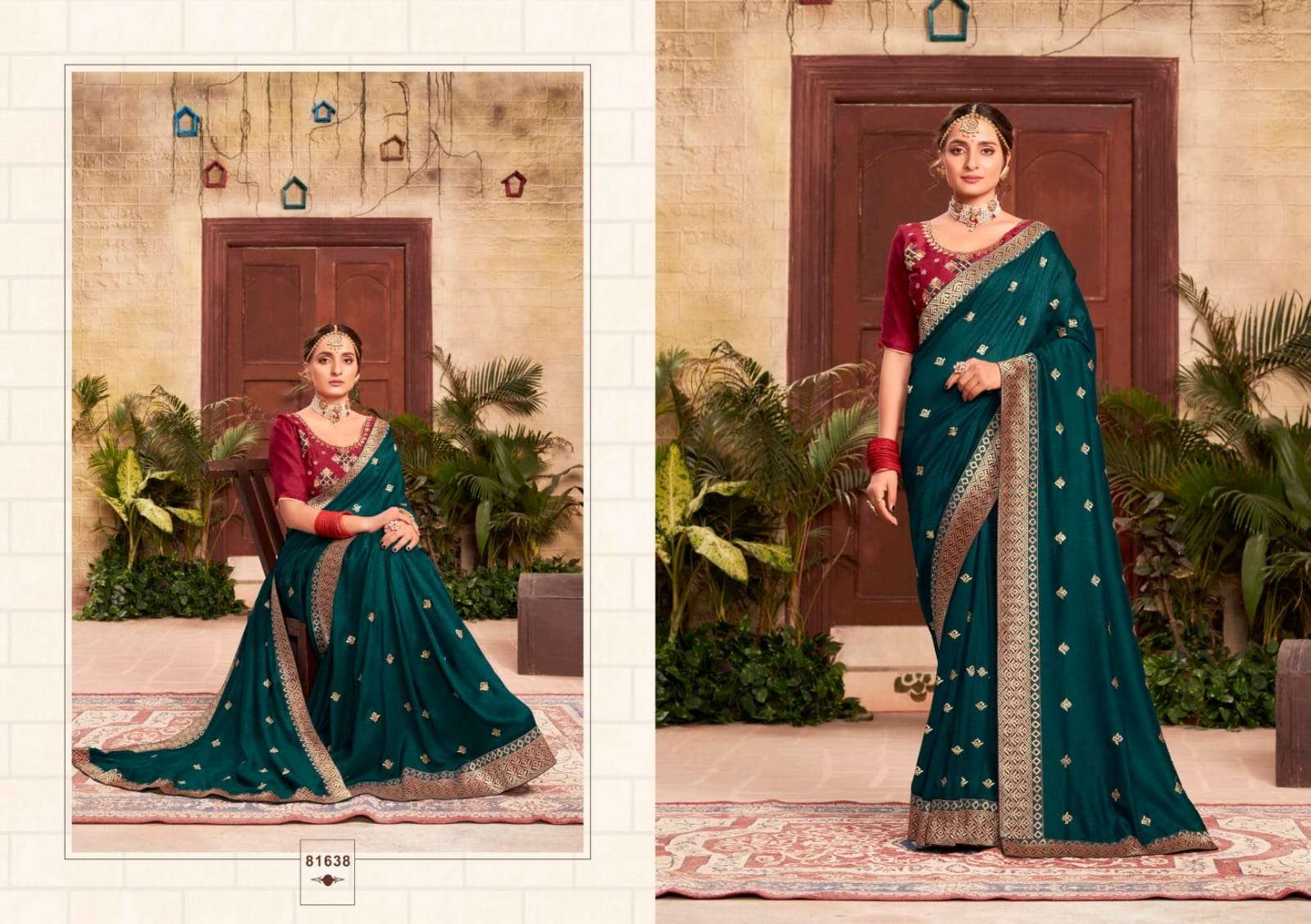 AMRUTA BY RIGHT WOMEN 81631 TO 81638 SERIES INDIAN TRADITIONAL WEAR COLLECTION BEAUTIFUL STYLISH FANCY COLORFUL PARTY WEAR & OCCASIONAL WEAR VICHITRA SAREES AT WHOLESALE PRICE