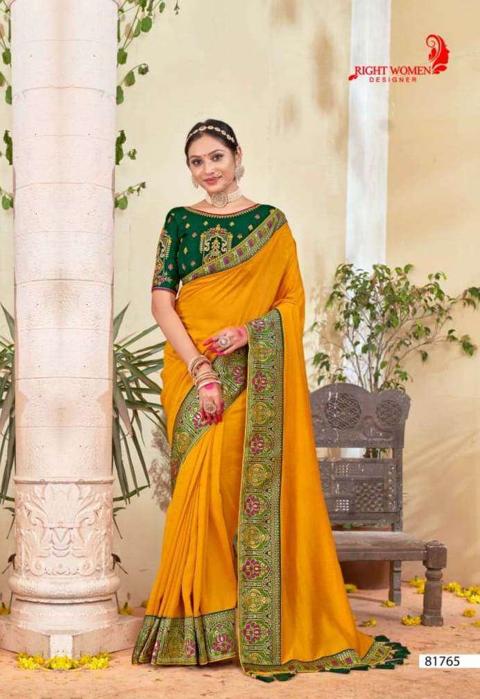 Garima By Right Women 81761 To 81768 Series Indian Traditional Wear Collection Beautiful Stylish Fancy Colorful Party Wear & Occasional Wear Vichitra Sarees At Wholesale Price