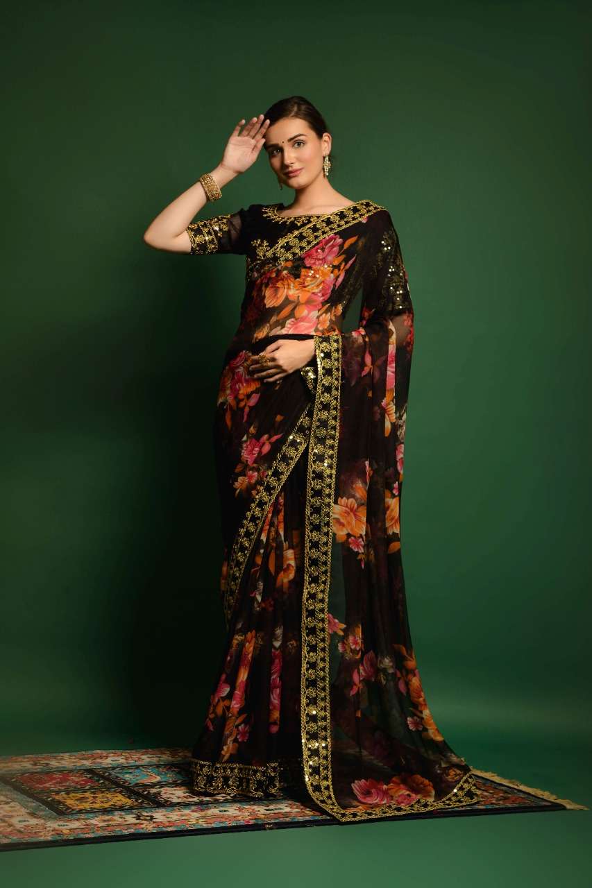 Aashima By Purple Creation 01 To 07 Series Indian Traditional Wear Collection Beautiful Stylish Fancy Colorful Party Wear & Occasional Wear Georgette Sarees At Wholesale Price