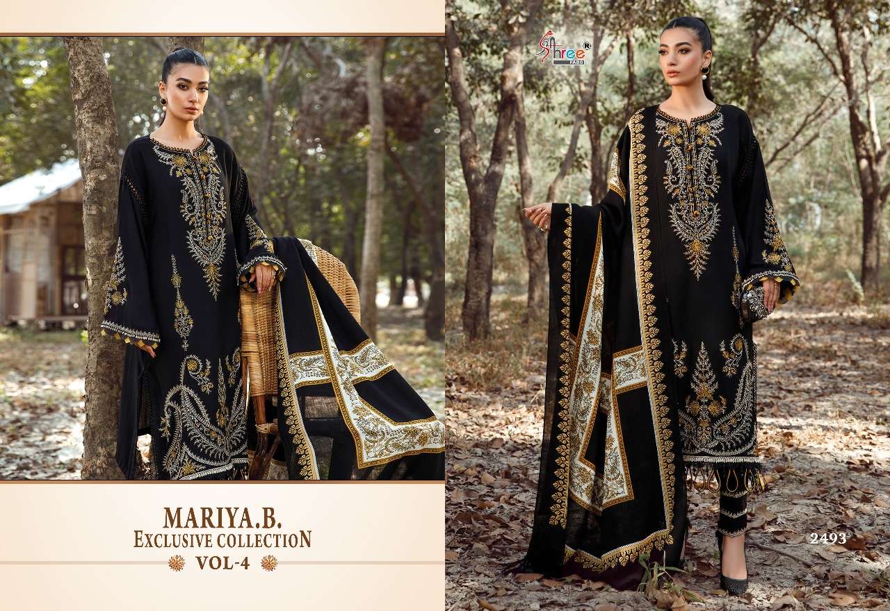 Mariya.B. Exclusive Collection Vol-4 By Shree Fabs 2491 To 2498 Series Beautiful Pakistani Suits Colorful Stylish Fancy Casual Wear & Ethnic Wear Cotton Embroidered Dresses At Wholesale Price