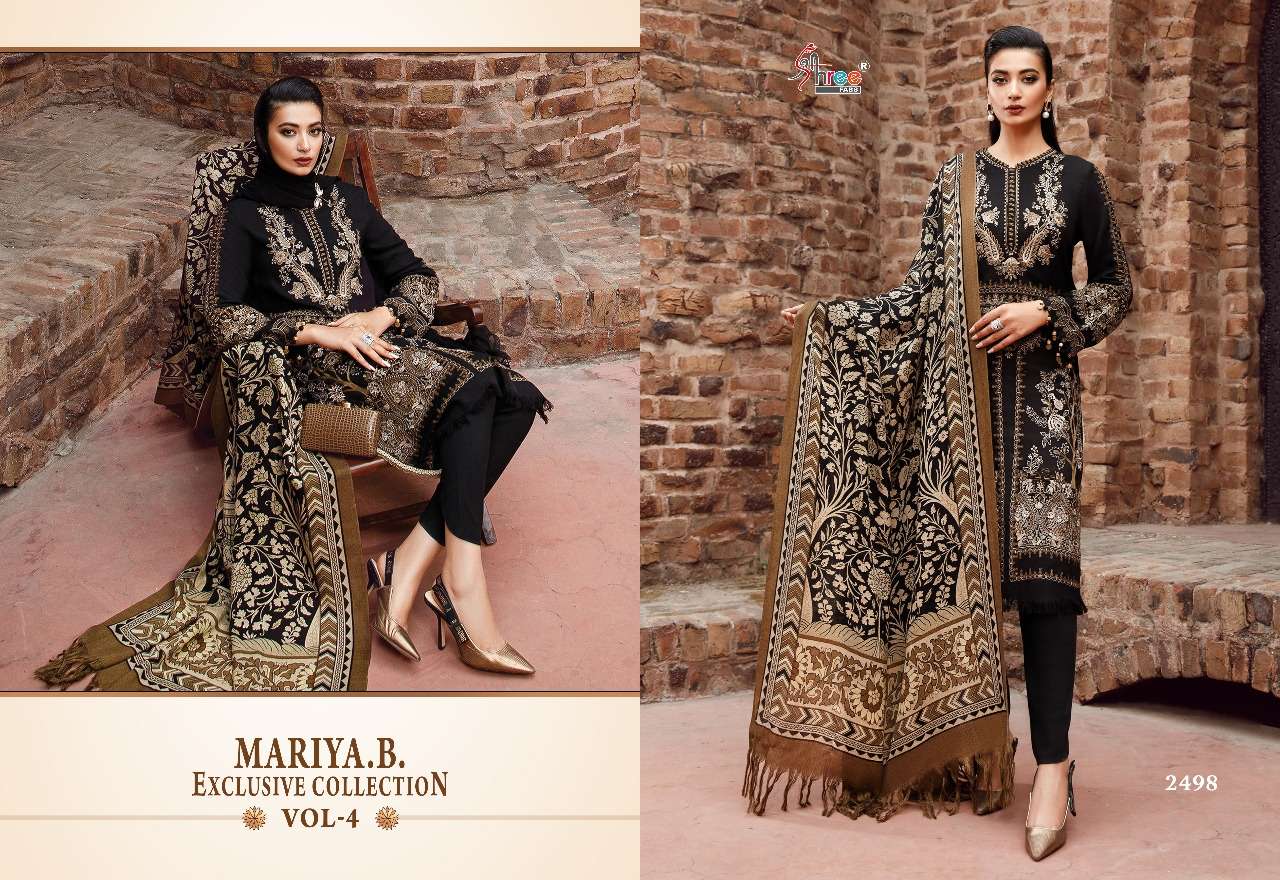 Mariya.B. Exclusive Collection Vol-4 By Shree Fabs 2491 To 2498 Series Beautiful Pakistani Suits Colorful Stylish Fancy Casual Wear & Ethnic Wear Cotton Embroidered Dresses At Wholesale Price