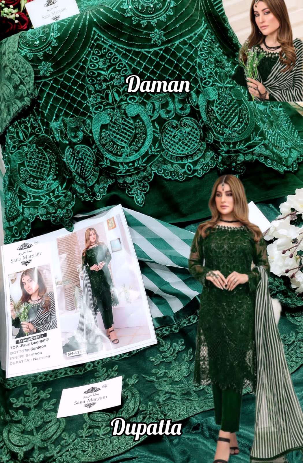 SM-115 COLOURS BY SANA MARYAM 115-A TO 115-C SERIES BEAUTIFUL PAKISTANI SUITS STYLISH FANCY COLORFUL PARTY WEAR & OCCASIONAL WEAR FAUX GEORGETTE WITH EMBROIDERY DRESSES AT WHOLESALE PRICE