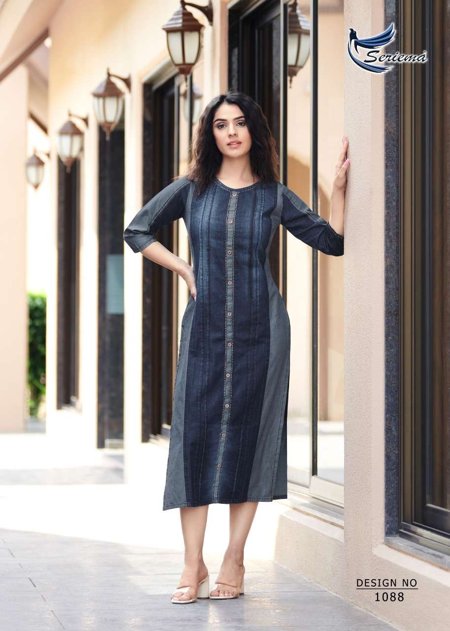 Kumb Capture Vol-3 By Sparrow 1088 To 1095 Series Designer Stylish Fancy Colorful Beautiful Party Wear & Ethnic Wear Collection Cotton Denim Kurtis At Wholesale Price