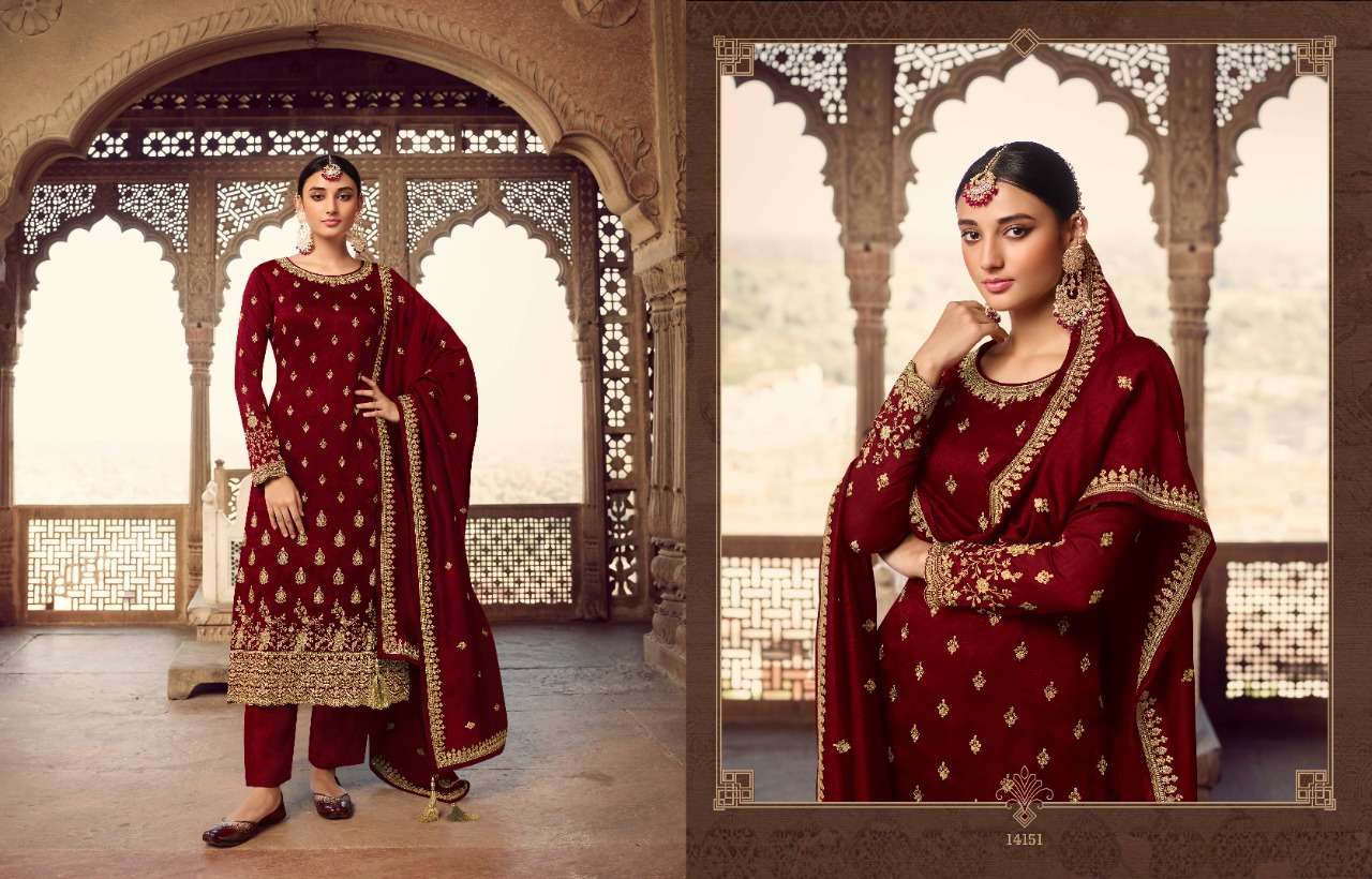 Nargis By Zisa 14151 To 14156 Series Beautiful Suits Colorful Stylish Fancy Casual Wear & Ethnic Wear Silk Georgette Embroidered Dresses At Wholesale Price