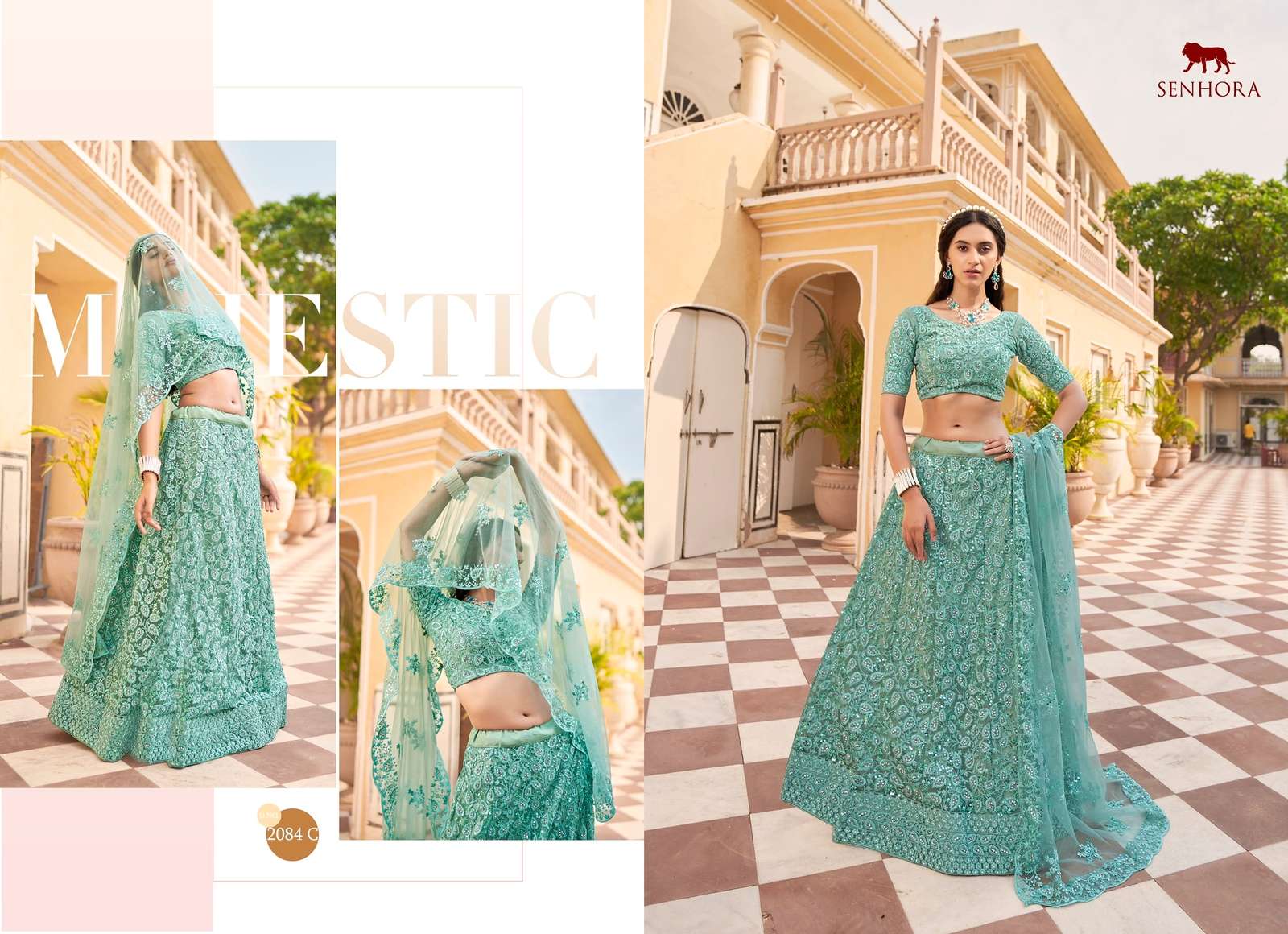 Fashion Woman By Senhora Dresses Wear Collection Beautiful Stylish Colorful Fancy Party Wear & Occasional Wear Soft Net Lehengas At Wholesale Price