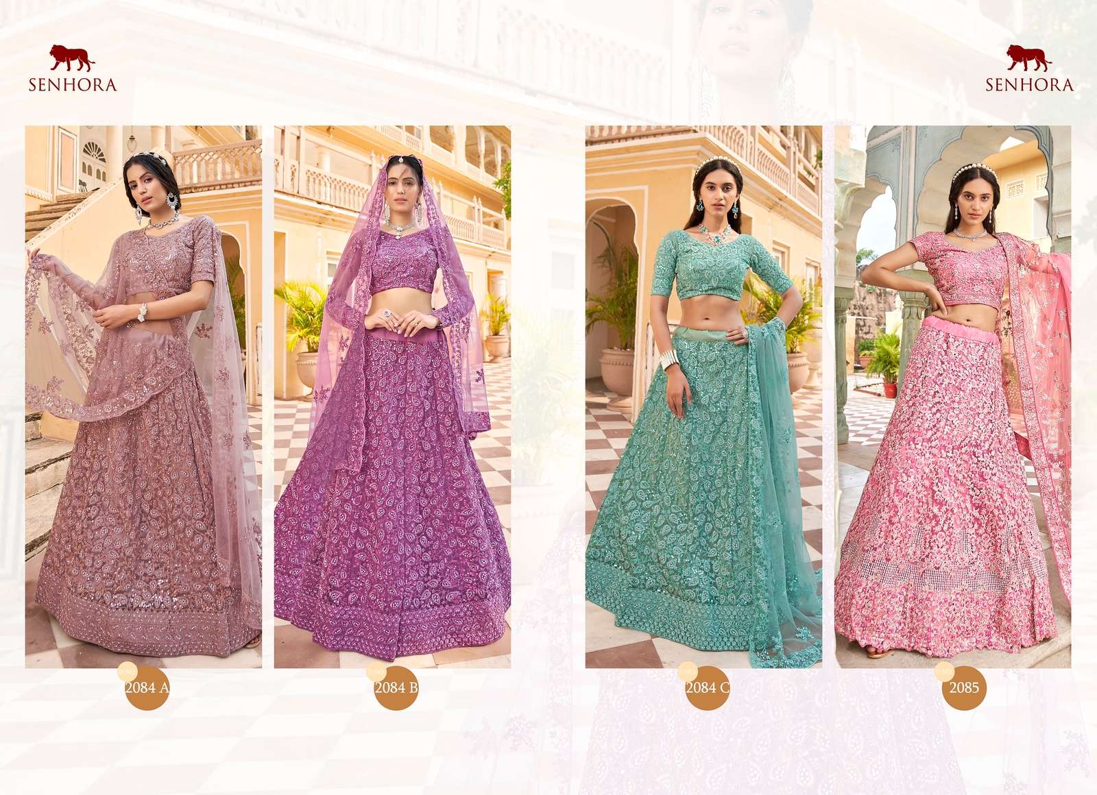 Fashion Woman By Senhora Dresses Wear Collection Beautiful Stylish Colorful Fancy Party Wear & Occasional Wear Soft Net Lehengas At Wholesale Price