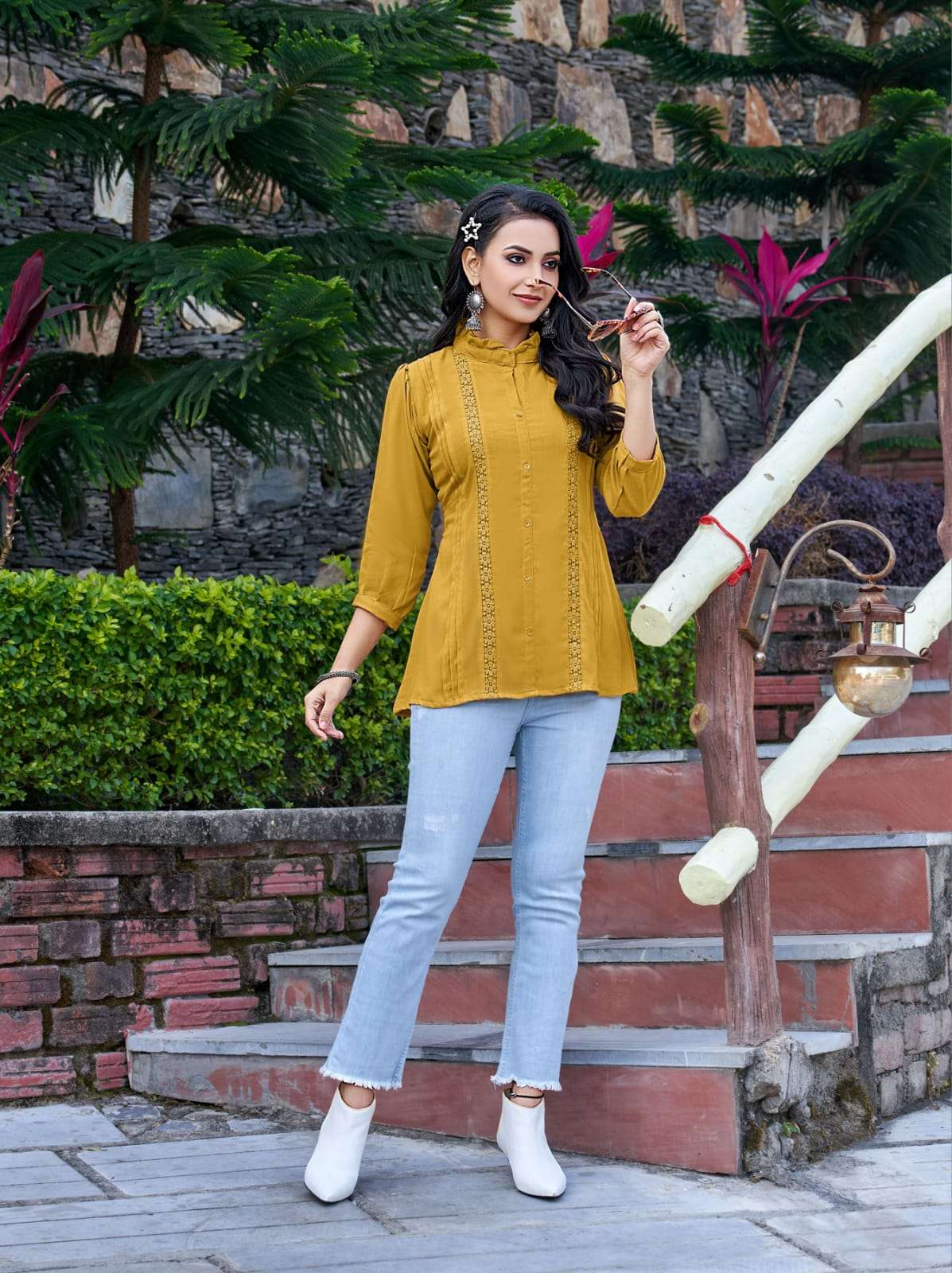 PEPE TOPS VOL-6 BY TIPS AND TOPS 01 TO 08 SERIES BEAUTIFUL STYLISH FANCY COLORFUL CASUAL WEAR & ETHNIC WEAR HEAVY RAYON TOPS AT WHOLESALE PRICE