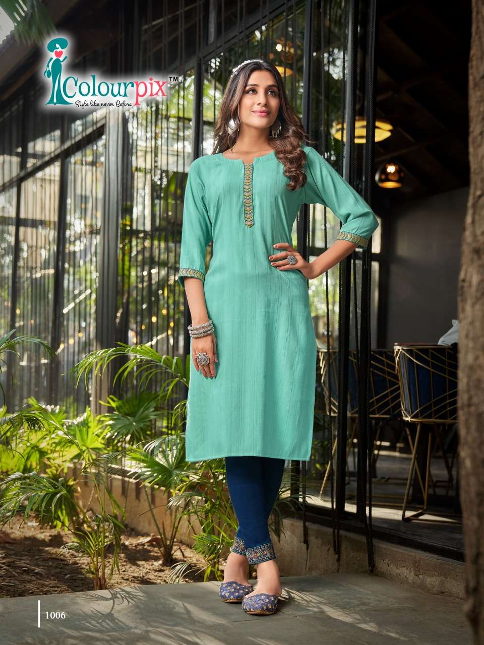 FASHION QUEEN VOL-1 BY COLOURPIX 1001 TO 1006 SERIES DESIGNER STYLISH FANCY COLORFUL BEAUTIFUL PARTY WEAR & ETHNIC WEAR COLLECTION RAYON LYCRA KURTIS WITH BOTTOM AT WHOLESALE PRICE