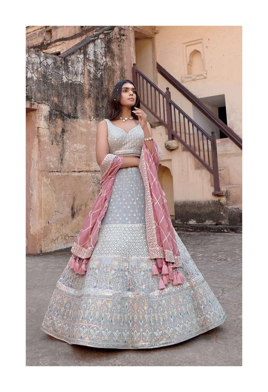 COUTURE-2023 BY FASHID WHOLESALE 10 TO 22 SERIES INDIAN TRADITIONAL BEAUTIFUL STYLISH DESIGNER BANARASI SILK JACQUARD EMBROIDERED PARTY WEAR PURE GEORGETTE LEHENGAS AT WHOLESALE PRICE