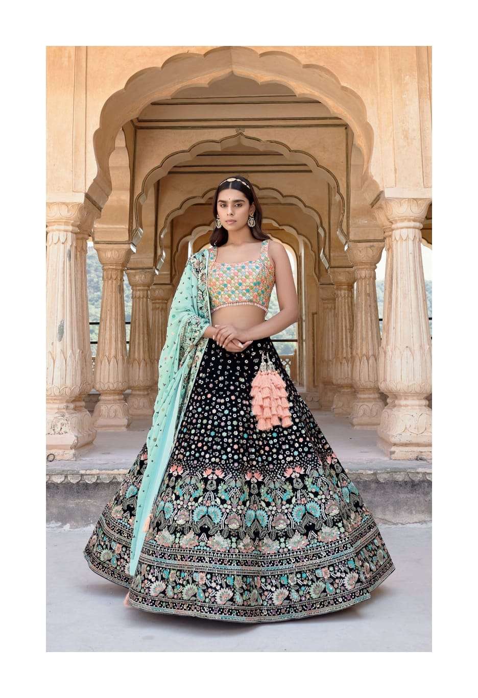COUTURE-2023 BY FASHID WHOLESALE 10 TO 22 SERIES INDIAN TRADITIONAL BEAUTIFUL STYLISH DESIGNER BANARASI SILK JACQUARD EMBROIDERED PARTY WEAR PURE GEORGETTE LEHENGAS AT WHOLESALE PRICE