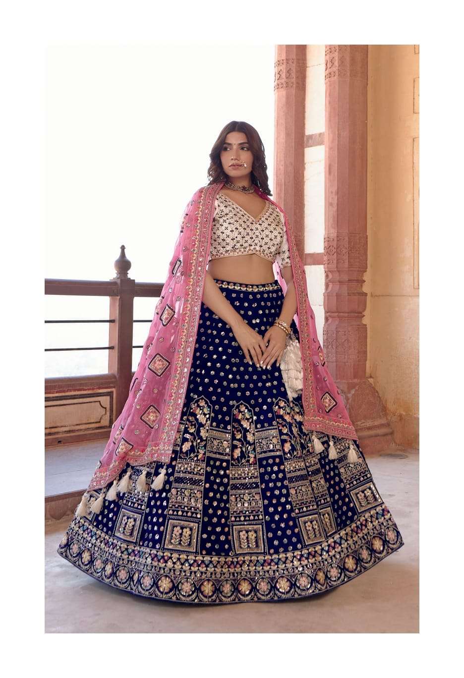COUTURE-2023 BY FASHID WHOLESALE 10 TO 22 SERIES INDIAN TRADITIONAL BEAUTIFUL STYLISH DESIGNER BANARASI SILK JACQUARD EMBROIDERED PARTY WEAR PURE GEORGETTE LEHENGAS AT WHOLESALE PRICE