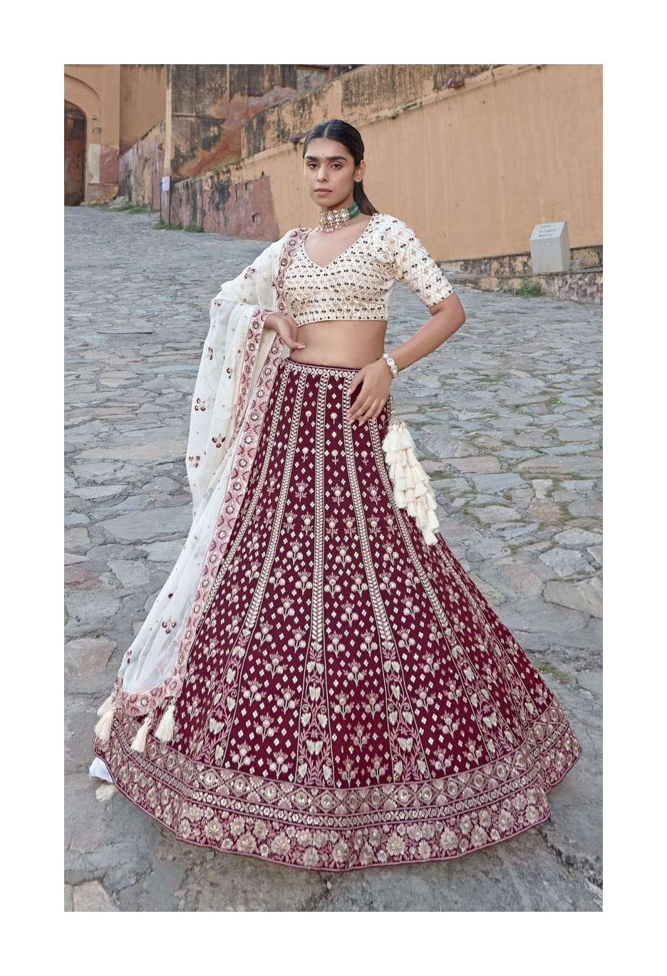 COUTURE-2023 BY FASHID WHOLESALE 10 TO 22 SERIES INDIAN TRADITIONAL BEAUTIFUL STYLISH DESIGNER BANARASI SILK JACQUARD EMBROIDERED PARTY WEAR PURE GEORGETTE LEHENGAS AT WHOLESALE PRICE
