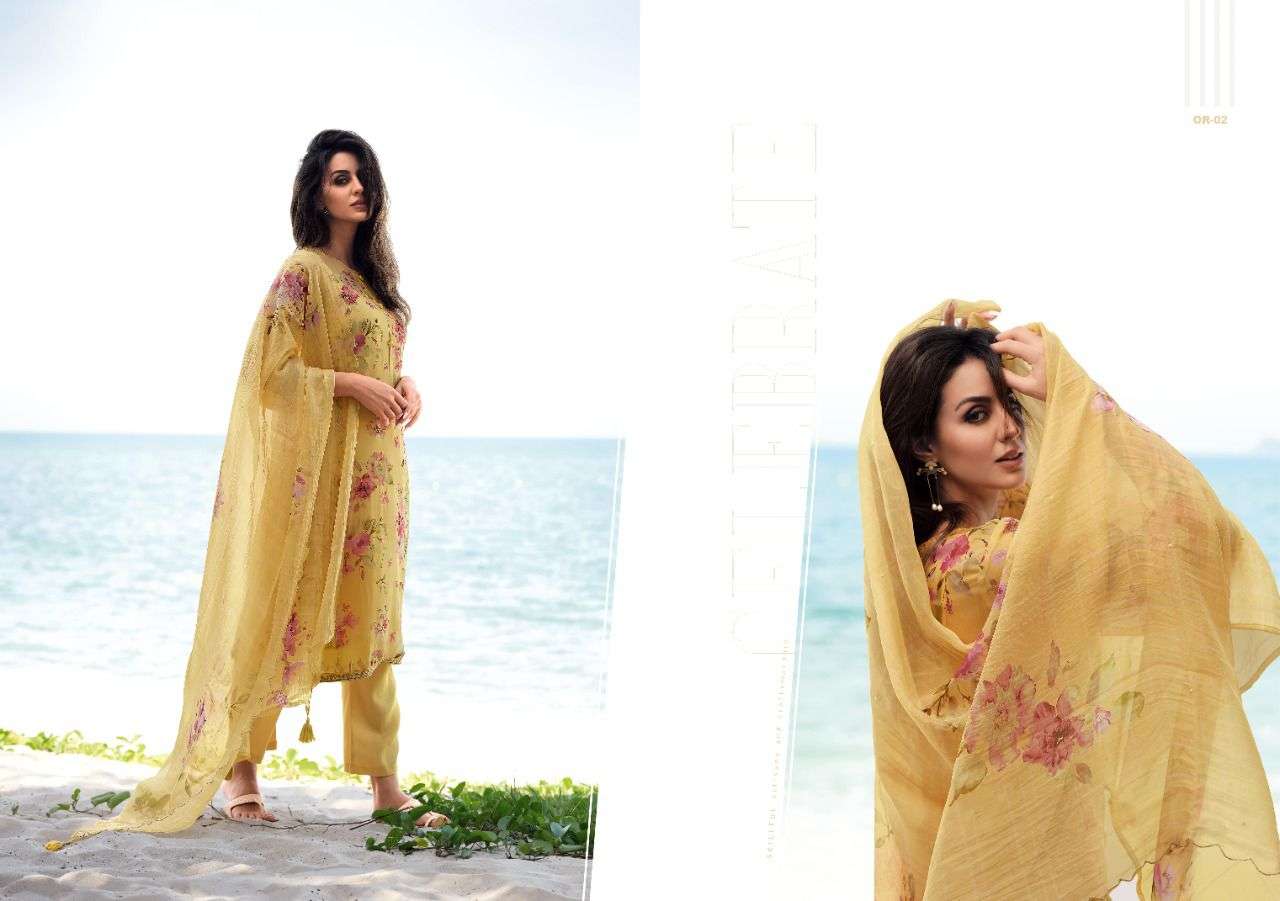 ORCHID BY VARSHA 01 TO 06 SERIES BEAUTIFUL SUITS COLORFUL STYLISH FANCY CASUAL WEAR & ETHNIC WEAR VISCOSE ORGANZA PRINT DRESSES AT WHOLESALE PRICE