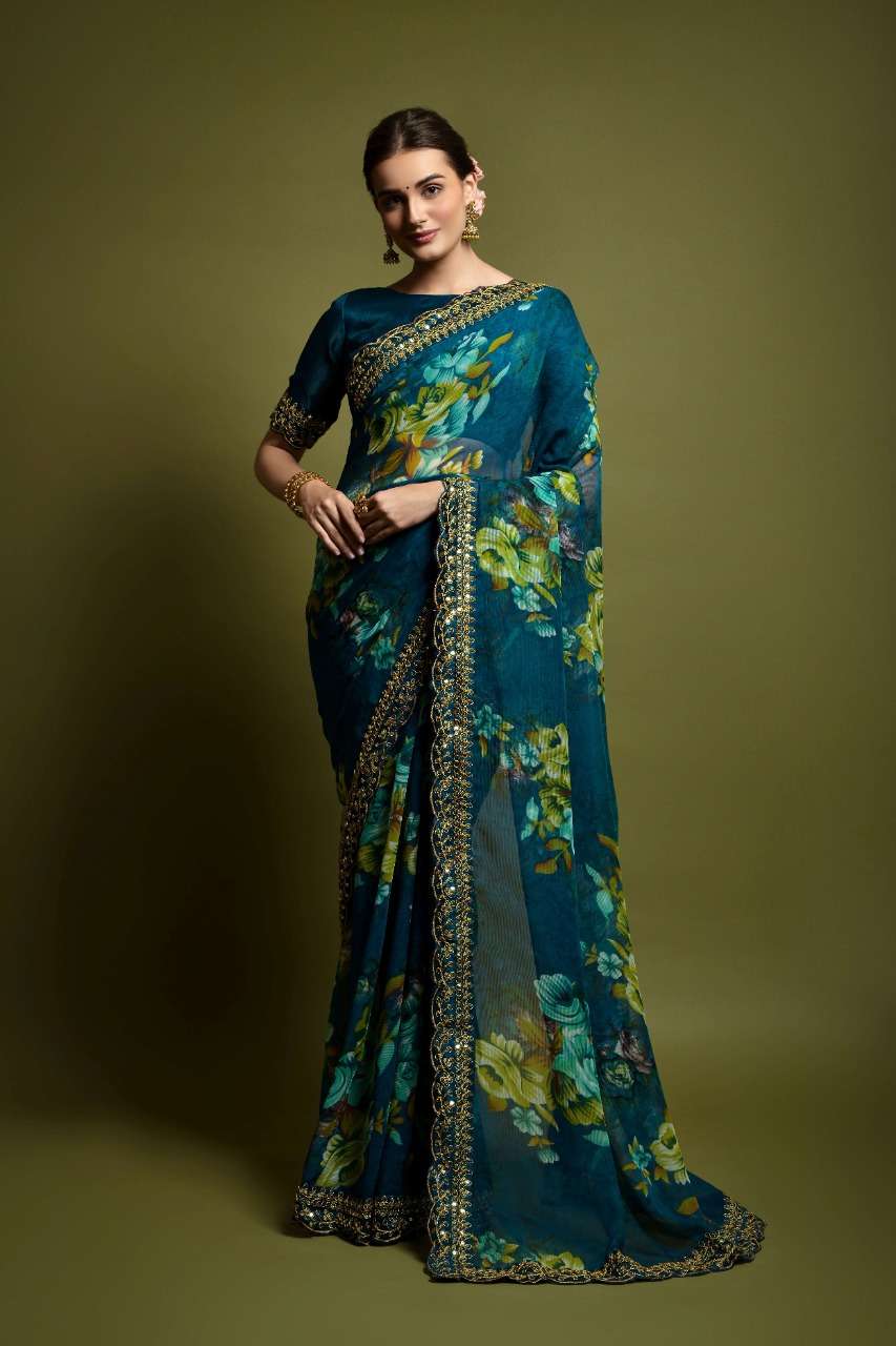 Akshara By Purple Creation 01 To 06 Series Indian Traditional Wear Collection Beautiful Stylish Fancy Colorful Party Wear & Occasional Wear Georgette Embroidered Sarees At Wholesale Price
