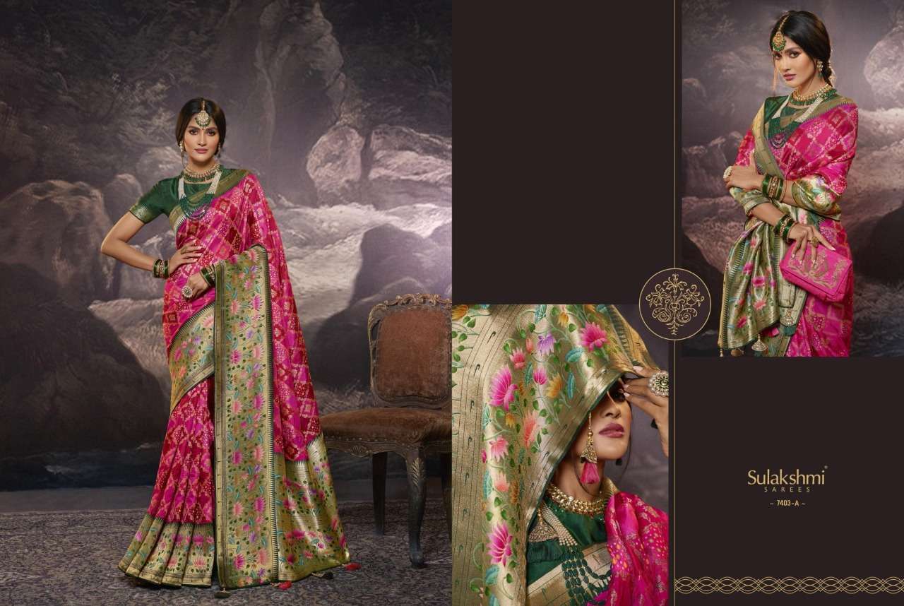 Rangkat By Sulakshmi 7401-A To 7405-B Series Indian Traditional Wear Collection Beautiful Stylish Fancy Colorful Party Wear & Occasional Wear Viscose Silk Sarees At Wholesale Price