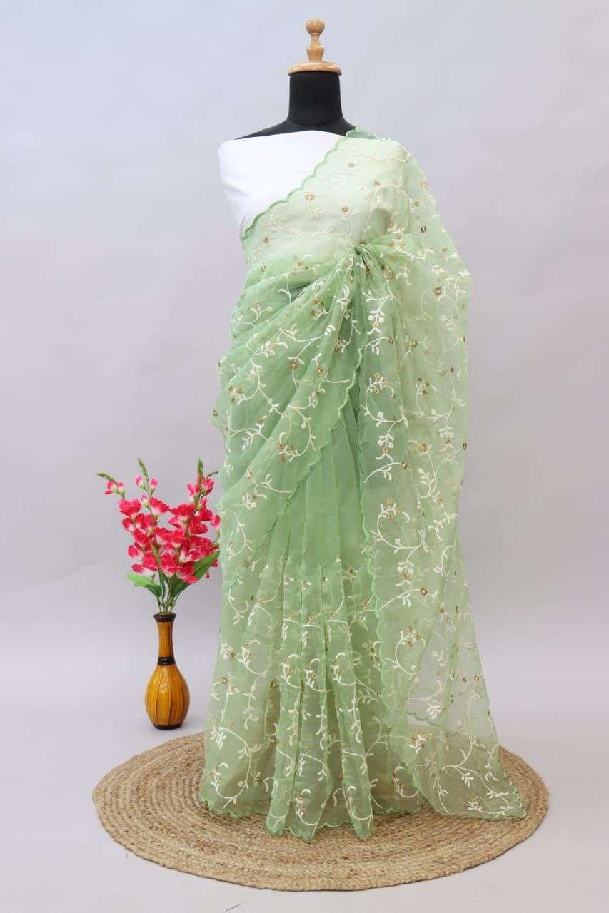 ROHINI BY PC 01 TO 08 SERIES INDIAN TRADITIONAL WEAR COLLECTION BEAUTIFUL STYLISH FANCY COLORFUL PARTY WEAR & OCCASIONAL WEAR ORGANZA SAREES AT WHOLESALE PRICE