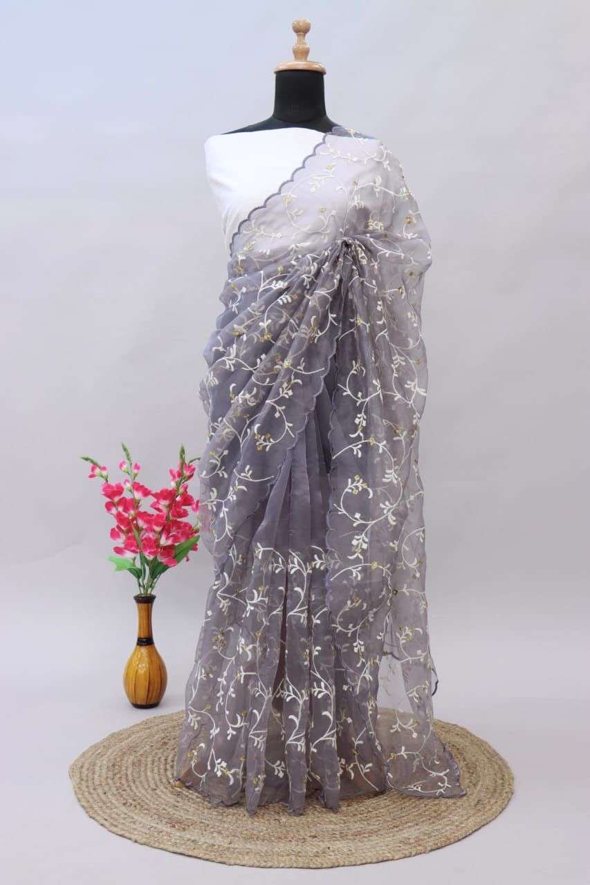 ROHINI BY PC 01 TO 08 SERIES INDIAN TRADITIONAL WEAR COLLECTION BEAUTIFUL STYLISH FANCY COLORFUL PARTY WEAR & OCCASIONAL WEAR ORGANZA SAREES AT WHOLESALE PRICE