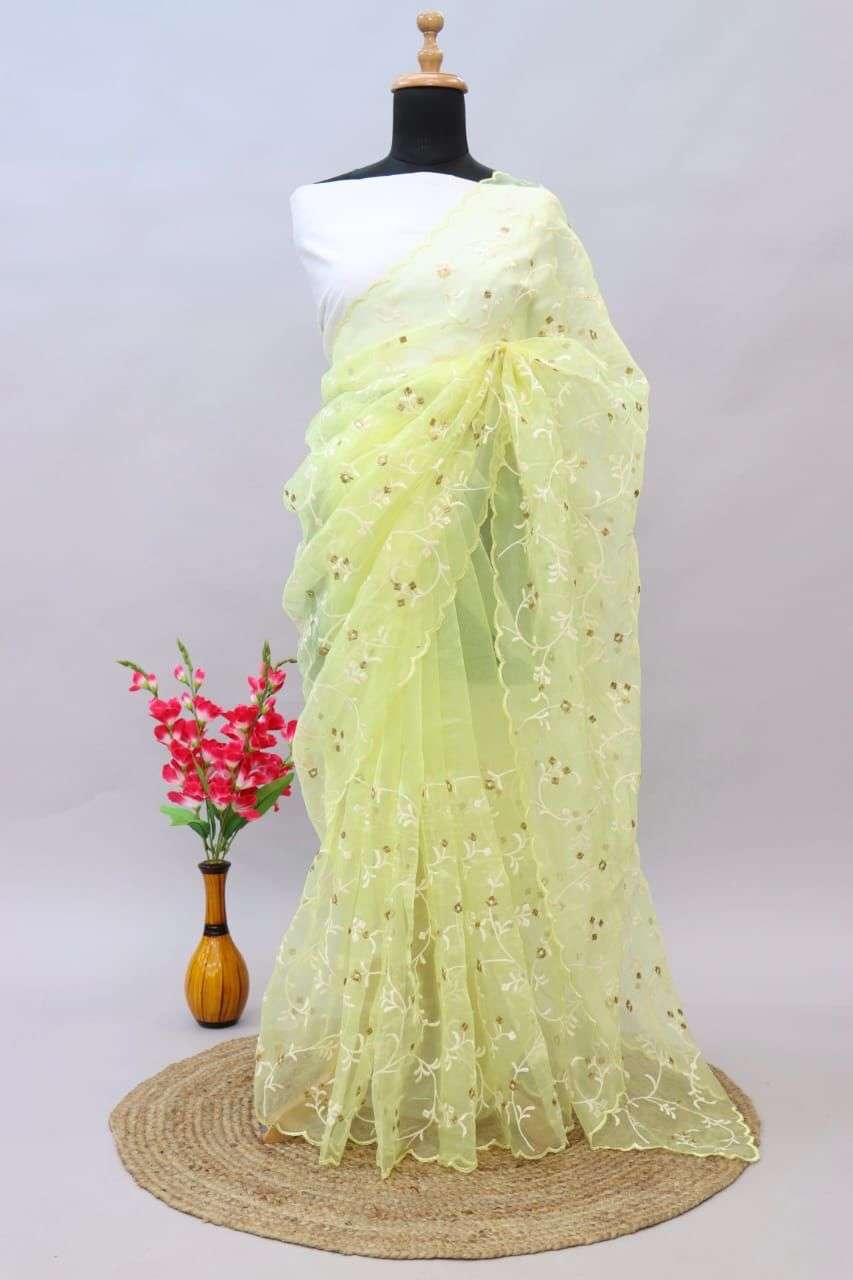 ROHINI BY PC 01 TO 08 SERIES INDIAN TRADITIONAL WEAR COLLECTION BEAUTIFUL STYLISH FANCY COLORFUL PARTY WEAR & OCCASIONAL WEAR ORGANZA SAREES AT WHOLESALE PRICE