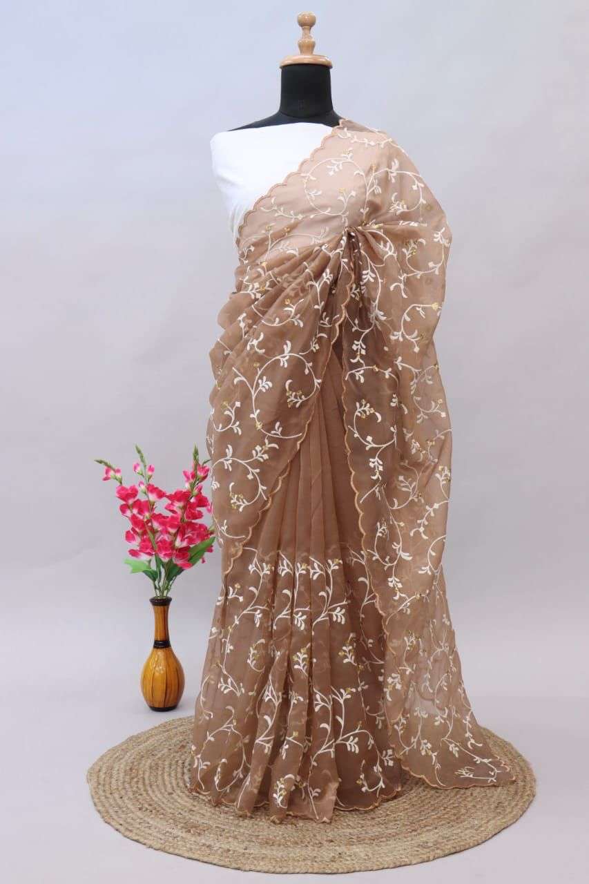 ROHINI BY PC 01 TO 08 SERIES INDIAN TRADITIONAL WEAR COLLECTION BEAUTIFUL STYLISH FANCY COLORFUL PARTY WEAR & OCCASIONAL WEAR ORGANZA SAREES AT WHOLESALE PRICE