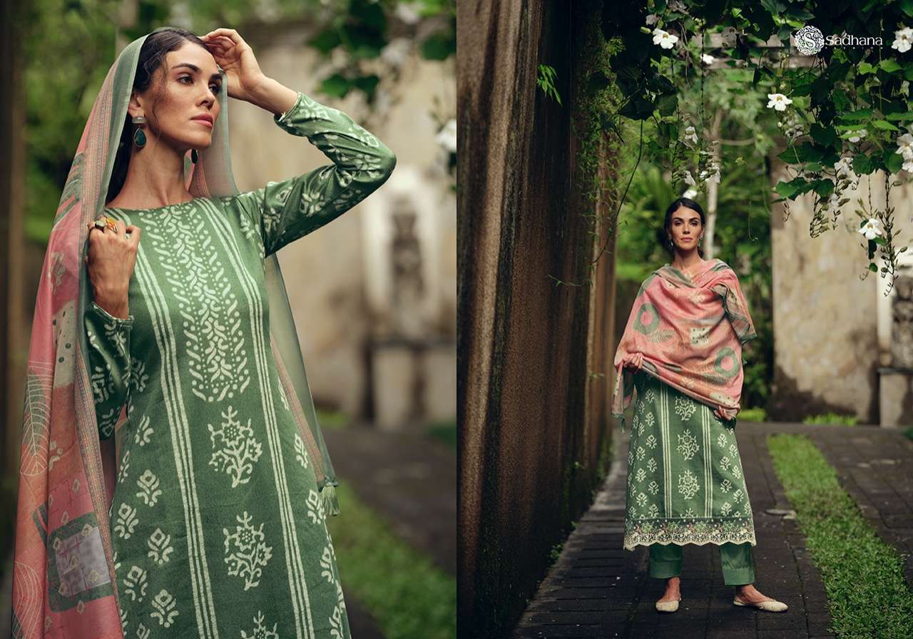 SUMMER BONANZA BY SADHANA FASHION 101 TO 110 SERIES BEAUTIFUL STYLISH SUITS FANCY COLORFUL CASUAL WEAR & ETHNIC WEAR & READY TO WEAR PURE JAM SILK EMBROIDERY DRESSES AT WHOLESALE PRICE