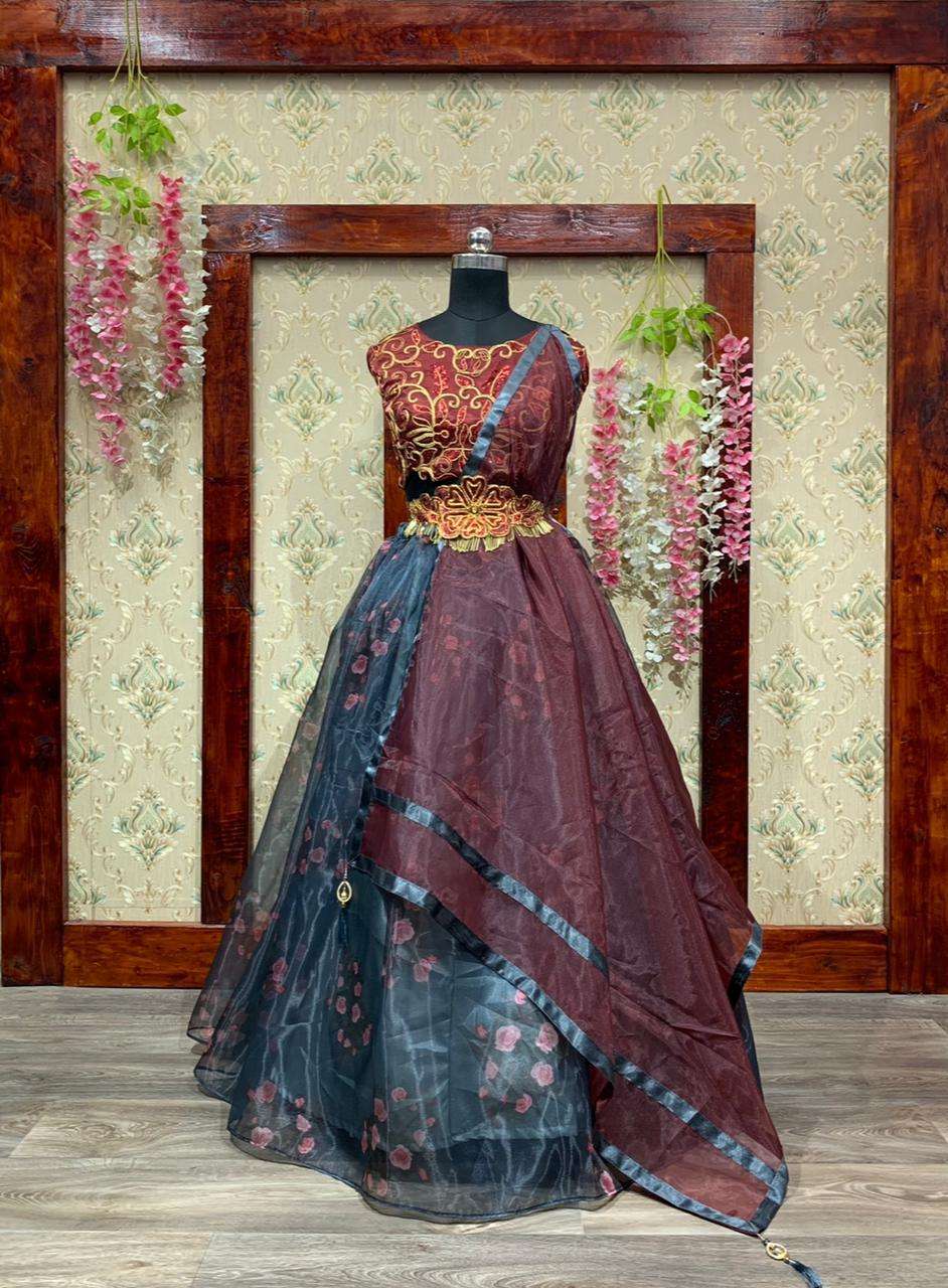 L-362 By Fashid Wholesale Designer Beautiful Festive Collection Occasional Wear & Party Wear Organza Lehengas At Wholesale Price