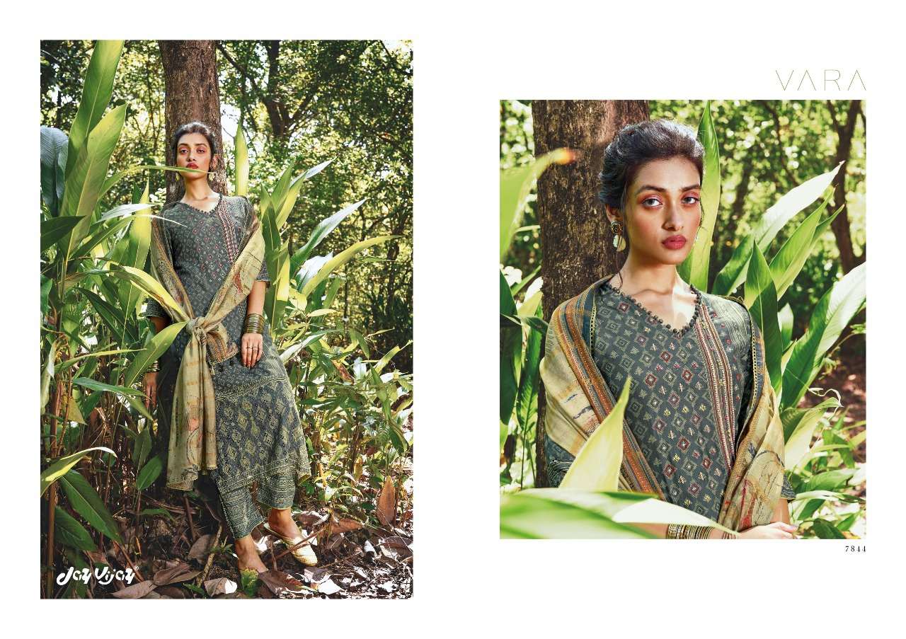 VARA BY JAY VIJAY PRINTS 7841 TO 7848 SERIES BEAUTIFUL SUITS COLORFUL STYLISH FANCY CASUAL WEAR & ETHNIC WEAR PURE SILK DRESSES AT WHOLESALE PRICE