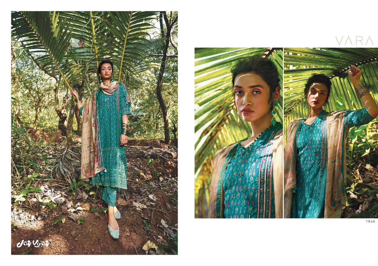 VARA BY JAY VIJAY PRINTS 7841 TO 7848 SERIES BEAUTIFUL SUITS COLORFUL STYLISH FANCY CASUAL WEAR & ETHNIC WEAR PURE SILK DRESSES AT WHOLESALE PRICE
