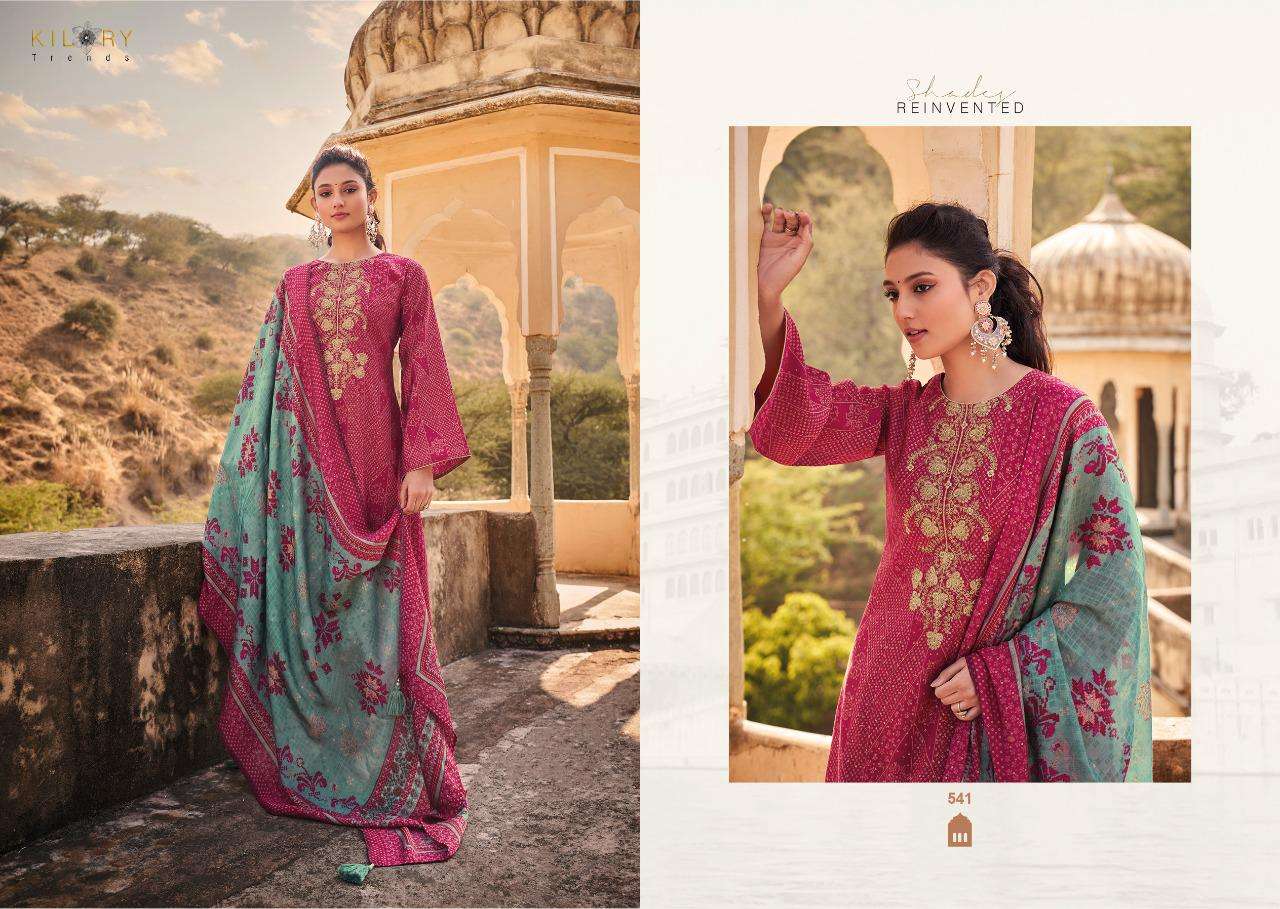 Silk Of Bandhej By Kilory 541 To 548 Series Beautiful Suits Colorful Stylish Fancy Casual Wear & Ethnic Wear Pure Viscose Muslin Dresses At Wholesale Price