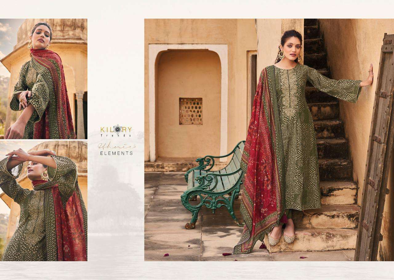 Silk Of Bandhej By Kilory 541 To 548 Series Beautiful Suits Colorful Stylish Fancy Casual Wear & Ethnic Wear Pure Viscose Muslin Dresses At Wholesale Price