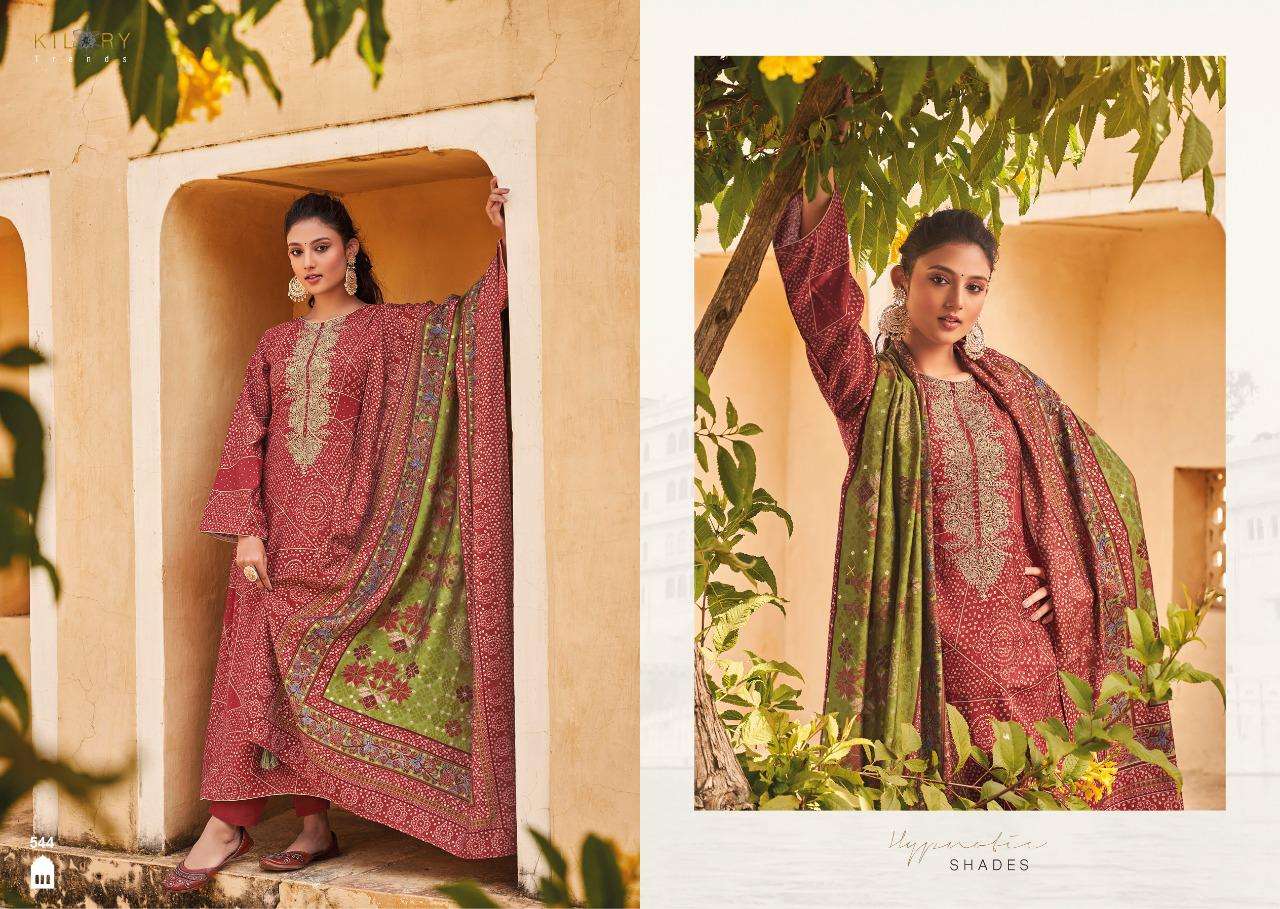 Silk Of Bandhej By Kilory 541 To 548 Series Beautiful Suits Colorful Stylish Fancy Casual Wear & Ethnic Wear Pure Viscose Muslin Dresses At Wholesale Price