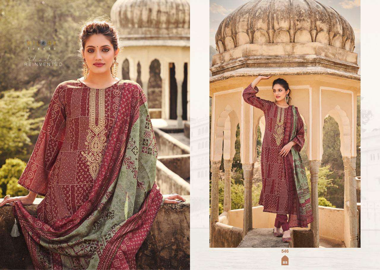 Silk Of Bandhej By Kilory 541 To 548 Series Beautiful Suits Colorful Stylish Fancy Casual Wear & Ethnic Wear Pure Viscose Muslin Dresses At Wholesale Price