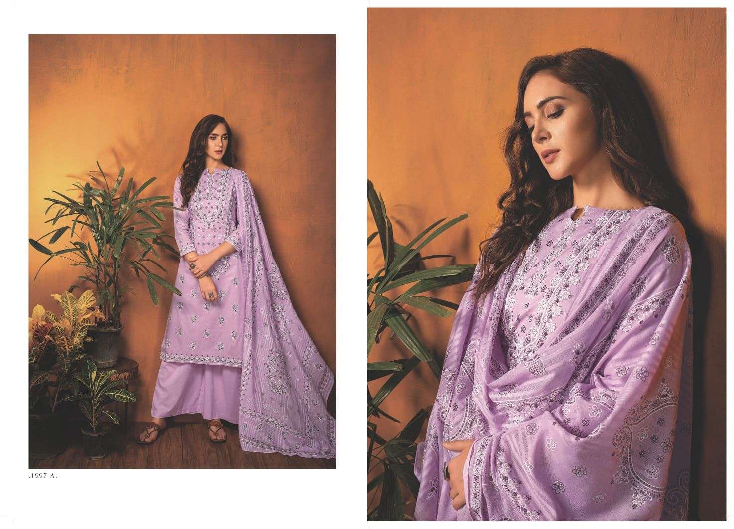 NIYAMAT BY RIVAA 1994-A TO 1997-B SERIES INDIAN SUITS BEAUTIFUL FANCY COLORFUL STYLISH PARTY WEAR & OCCASIONAL WEAR PURE COTTON PRINT DRESSES AT WHOLESALE PRICE