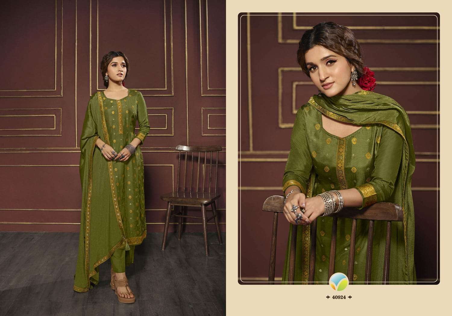 Tumbaa Vani By Vinay Fashion 40921 To 40928 Series Beautiful Suits Colorful Stylish Fancy Casual Wear & Ethnic Wear Dola Jacquard Embroidered Dresses At Wholesale Price