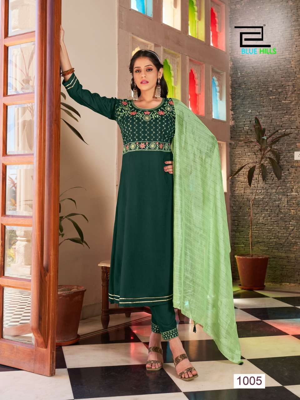 BUTTERFLY BY BLUE HILLS 1001 TO 1007 SERIES BEAUTIFUL SUITS COLORFUL STYLISH FANCY CASUAL WEAR & ETHNIC WEAR RAYON SLUB DRESSES AT WHOLESALE PRICE