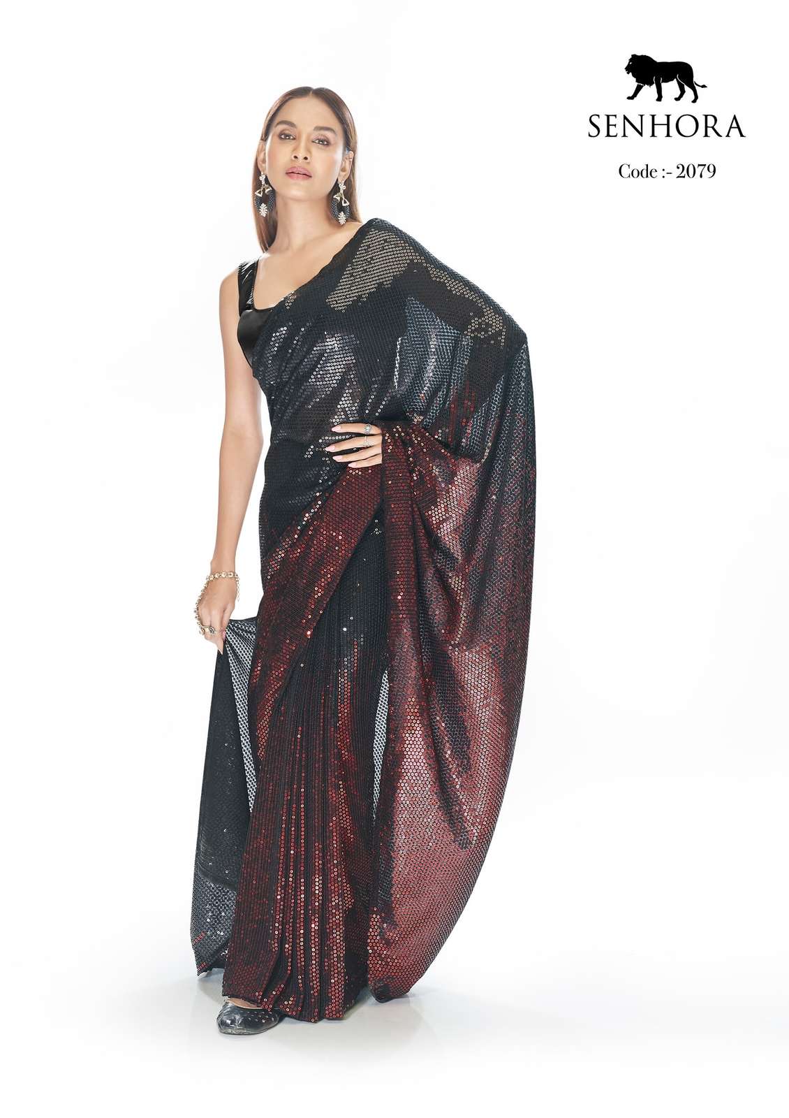 Party Fantasy By Senhora Dresses 2079 To 2082 Series Indian Traditional Wear Collection Beautiful Stylish Fancy Colorful Party Wear & Occasional Wear Georgette Sarees At Wholesale Price