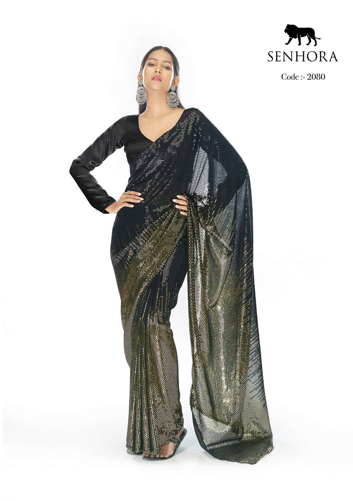 Party Fantasy By Senhora Dresses 2079 To 2082 Series Indian Traditional Wear Collection Beautiful Stylish Fancy Colorful Party Wear & Occasional Wear Georgette Sarees At Wholesale Price
