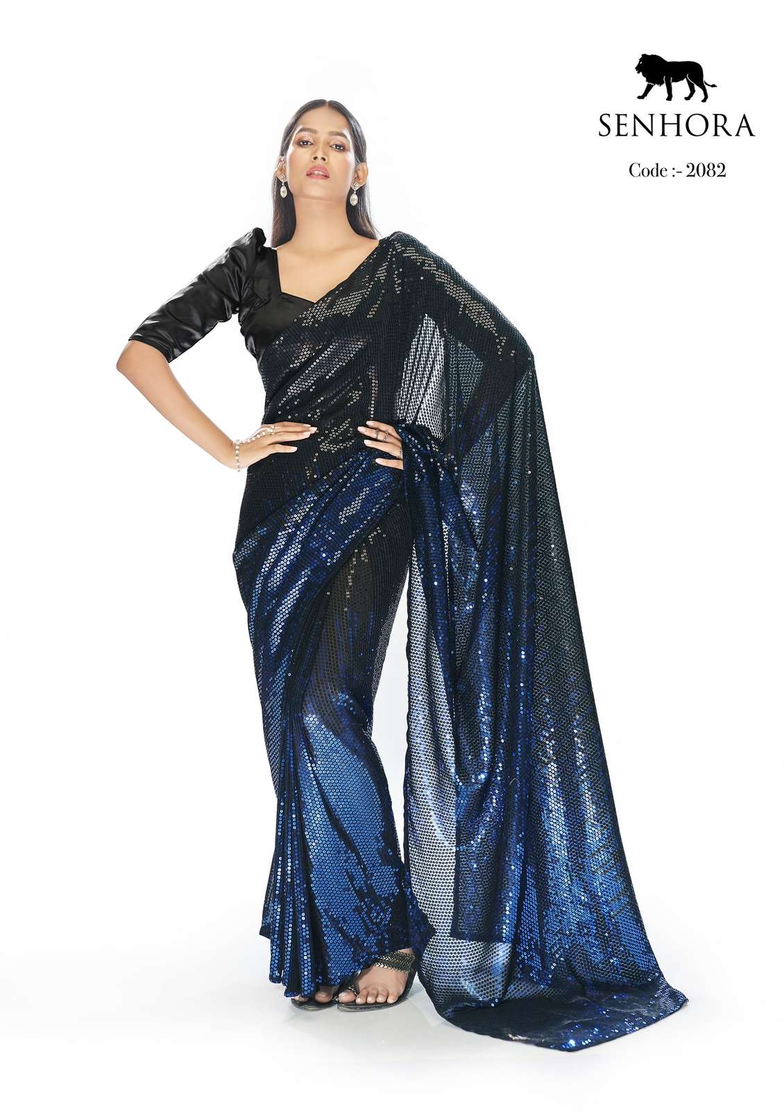 Party Fantasy By Senhora Dresses 2079 To 2082 Series Indian Traditional Wear Collection Beautiful Stylish Fancy Colorful Party Wear & Occasional Wear Georgette Sarees At Wholesale Price