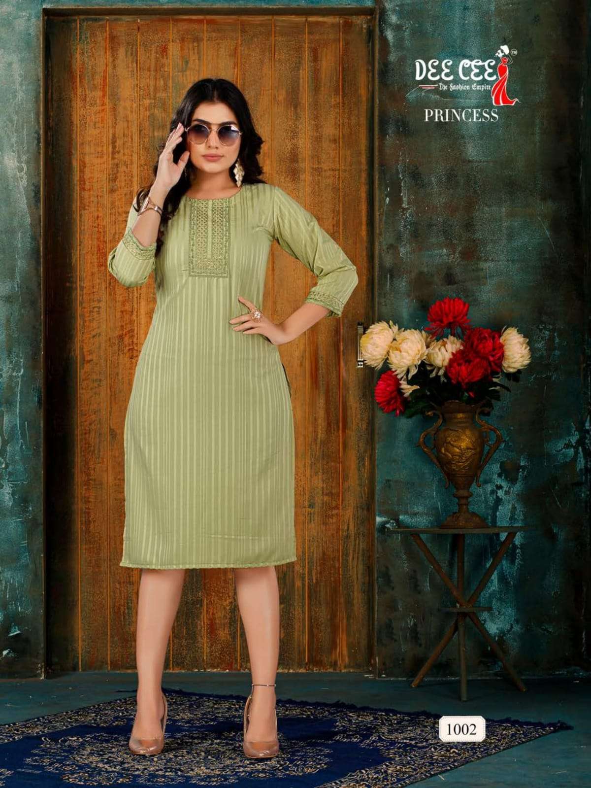 PRINCESS BY DEE CEE 1001 TO 1006 SERIES DESIGNER STYLISH FANCY COLORFUL BEAUTIFUL PARTY WEAR & ETHNIC WEAR COLLECTION HEAVY DOBBY KURTIS AT WHOLESALE PRICE
