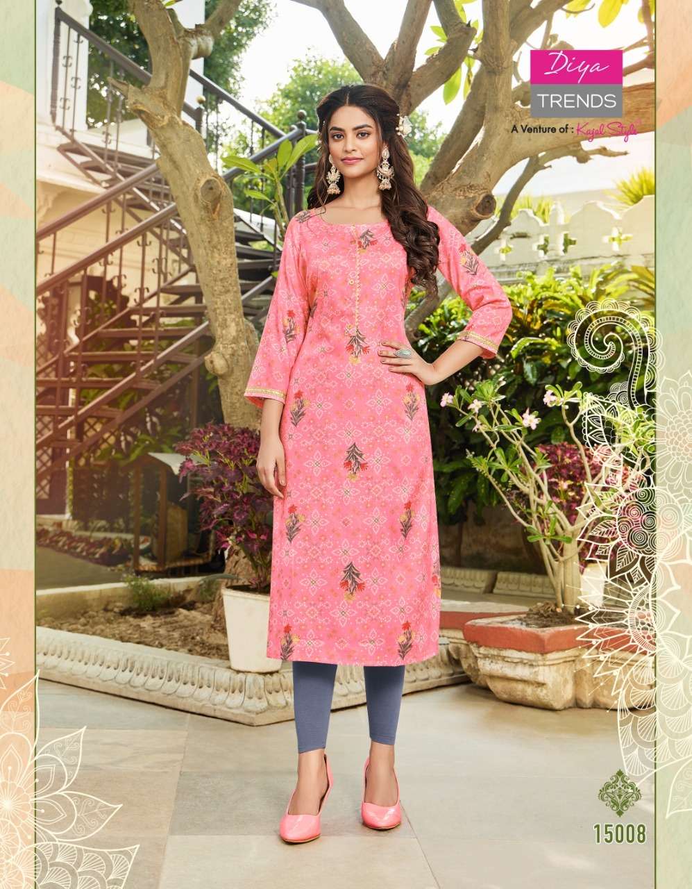 Gardencity Vol-15 By Diya Trends 15001 To 15014 Series Beautiful Stylish Fancy Colorful Casual Wear & Ethnic Wear Rayon Foil Kurtis At Wholesale Price