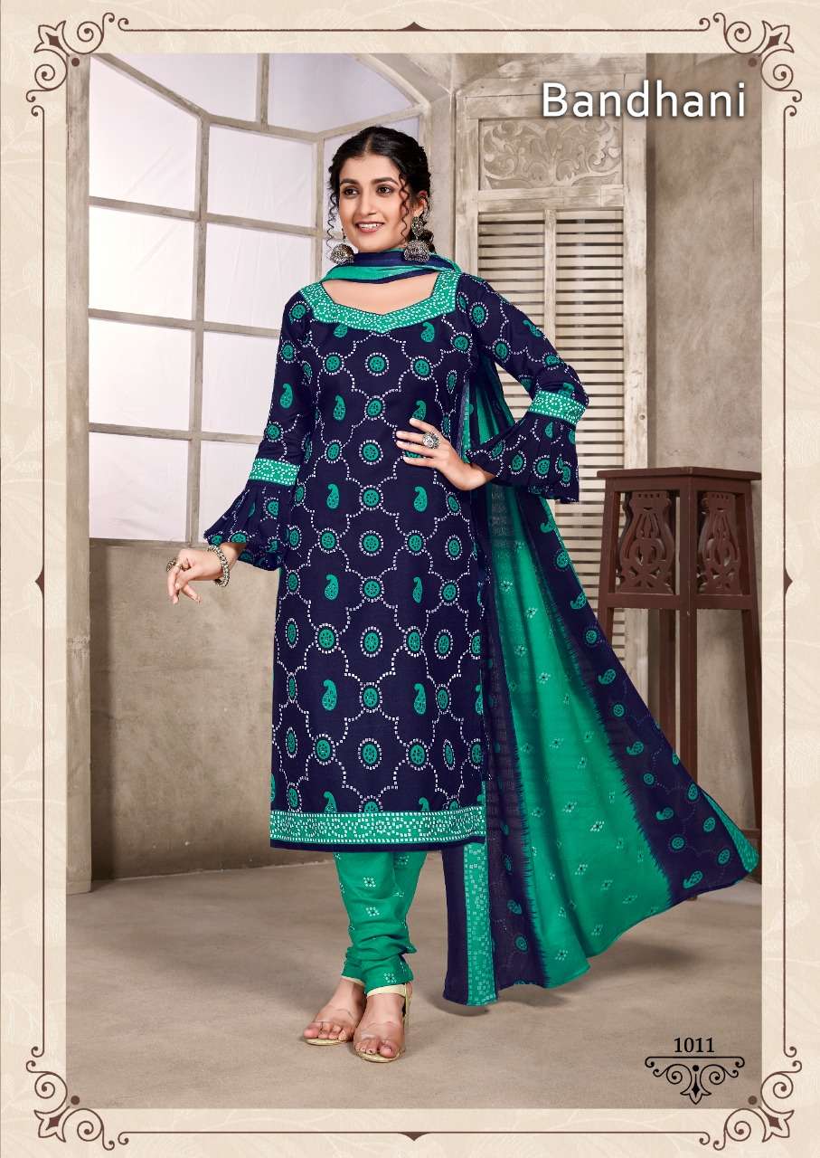 BANDHANI BY SKT SUITS 1001 TO 1012 SERIES BEAUTIFUL FESTIVE SUITS COLORFUL STYLISH FANCY CASUAL WEAR & ETHNIC WEAR SOFT COTTON PRINT DRESSES AT WHOLESALE PRICE